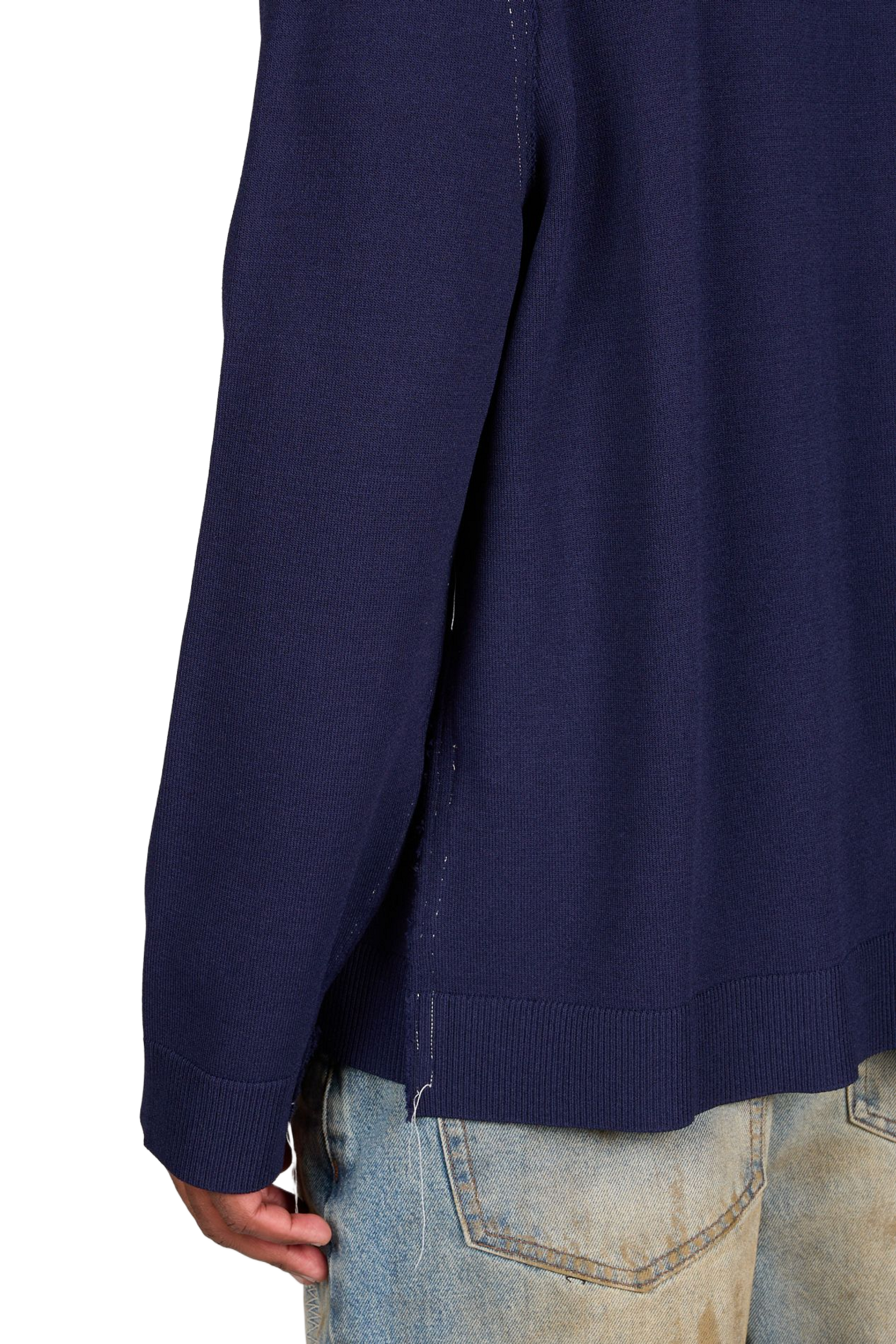 Cardigan droit en maille ajourée CAMIEL FORTGENS Bleu