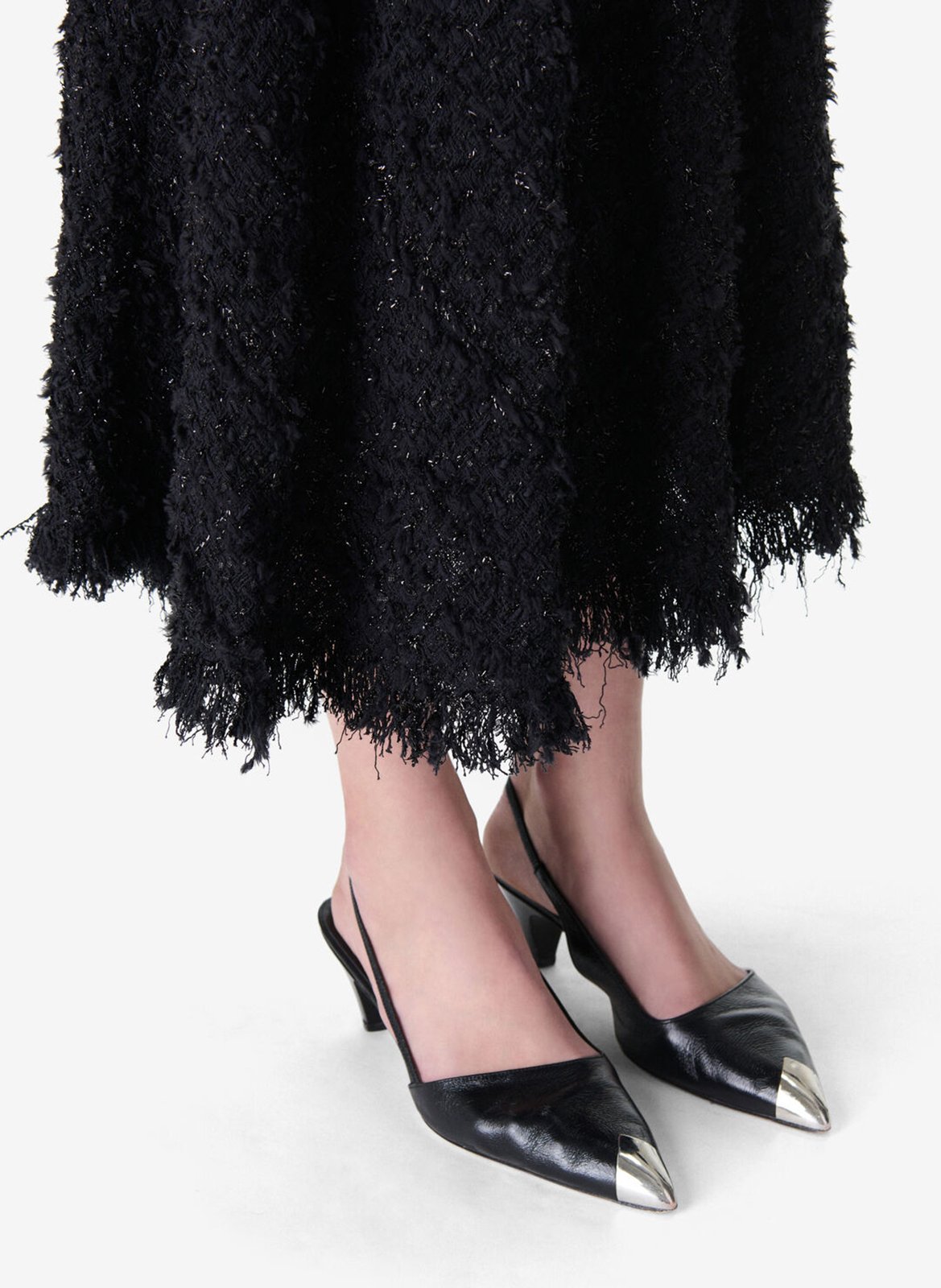 Jupe midi en tweed samden IRO Noir