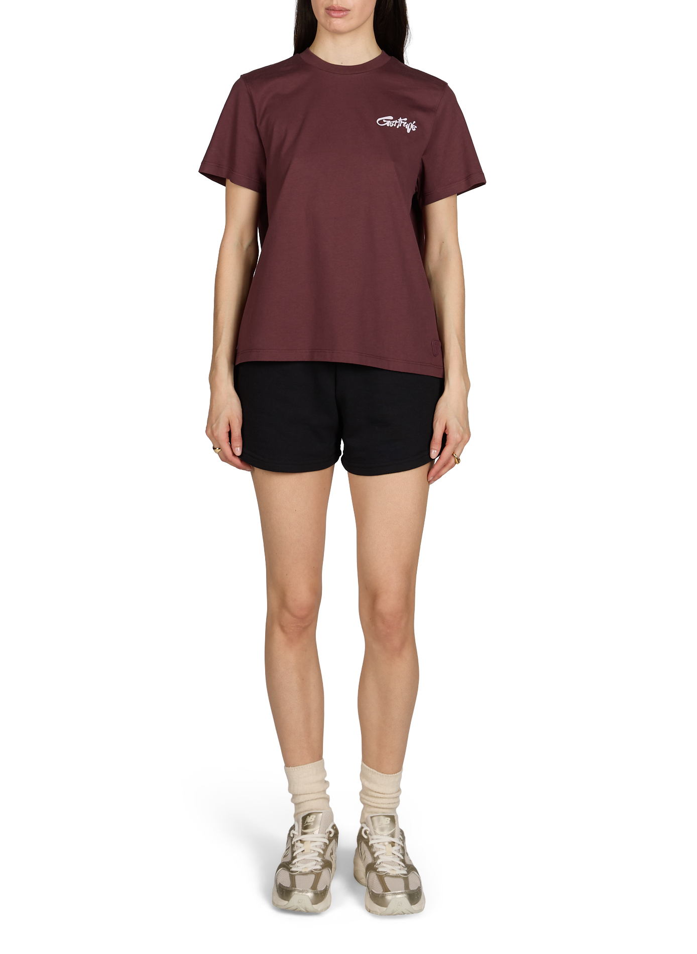 Tee-shirt droit sérigraphié GERTRUDE ET GASTON Rouge