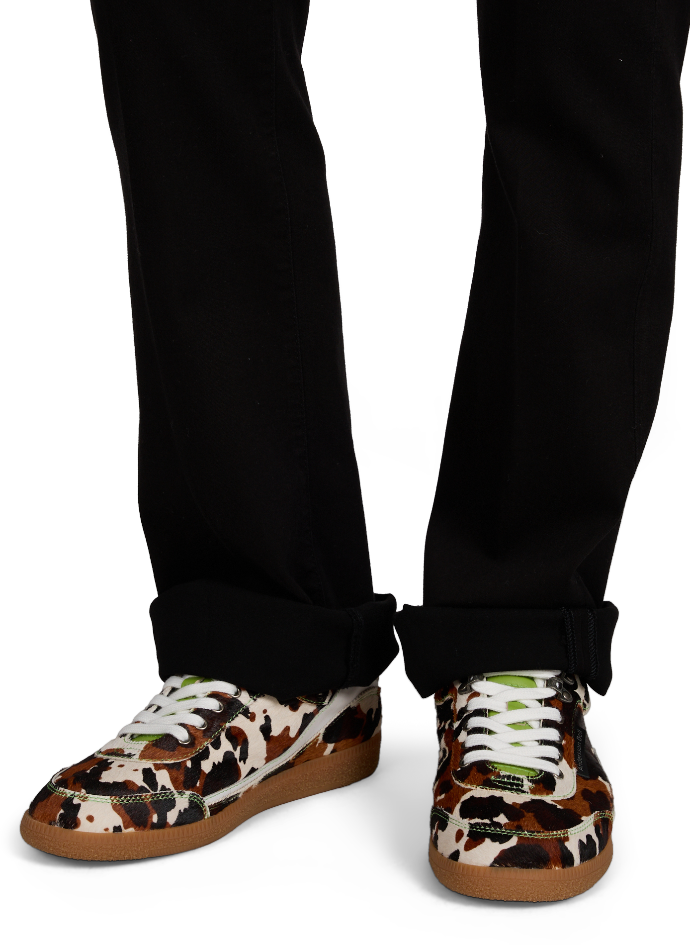 Cow print leather sneakers ANDERSSON BELL Multicolour