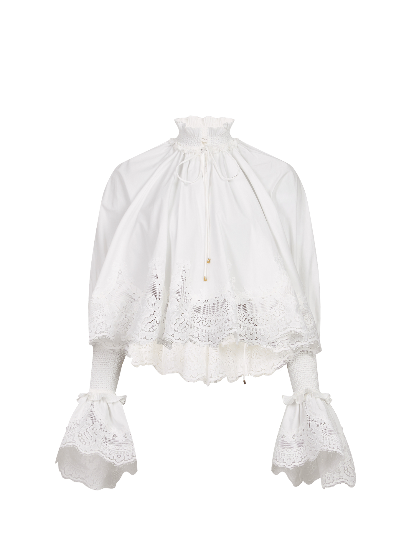 Chemise à volant Alchemy en coton ZIMMERMANN Blanc