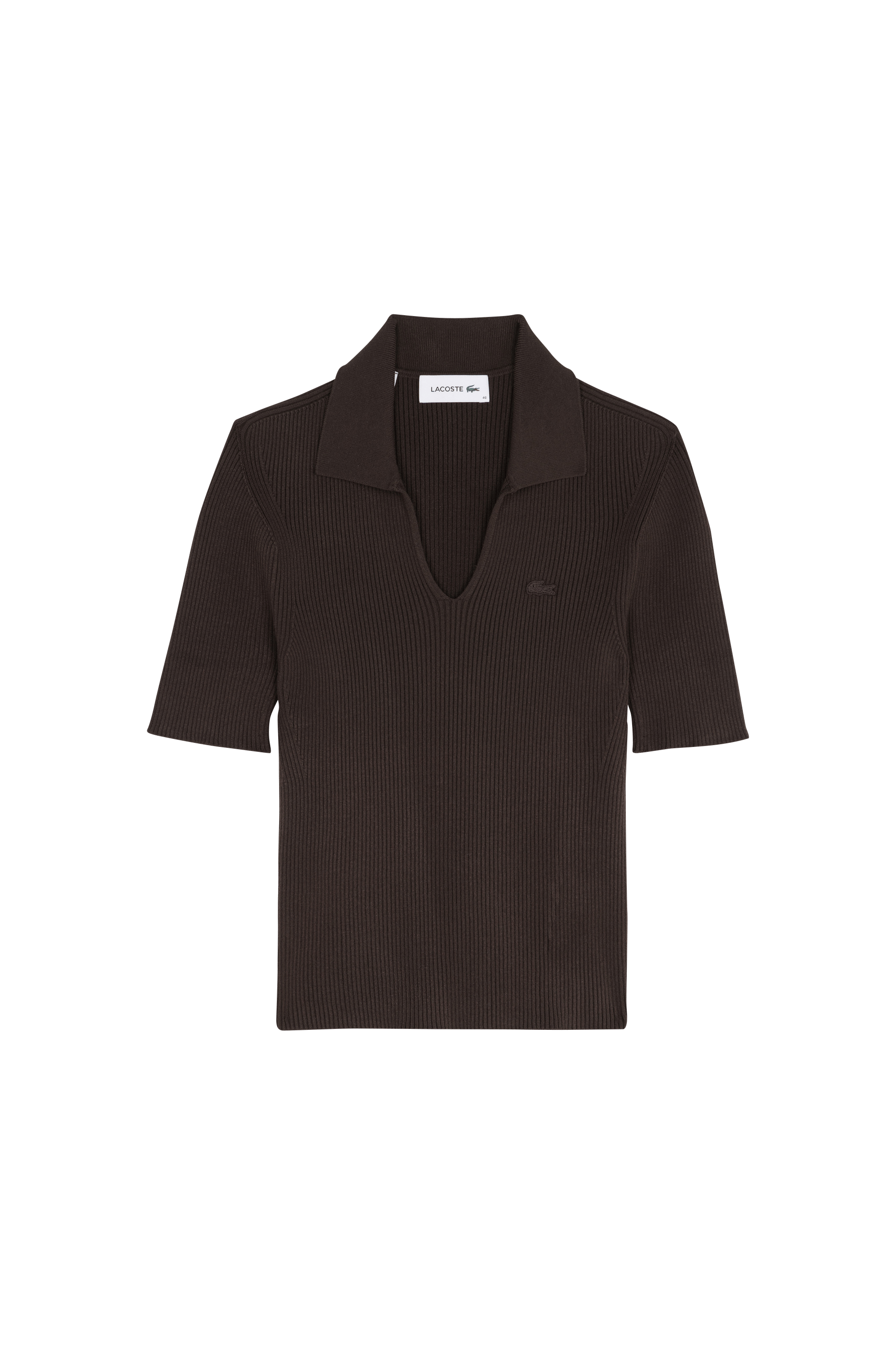 Polo tricot LACOSTE Marron