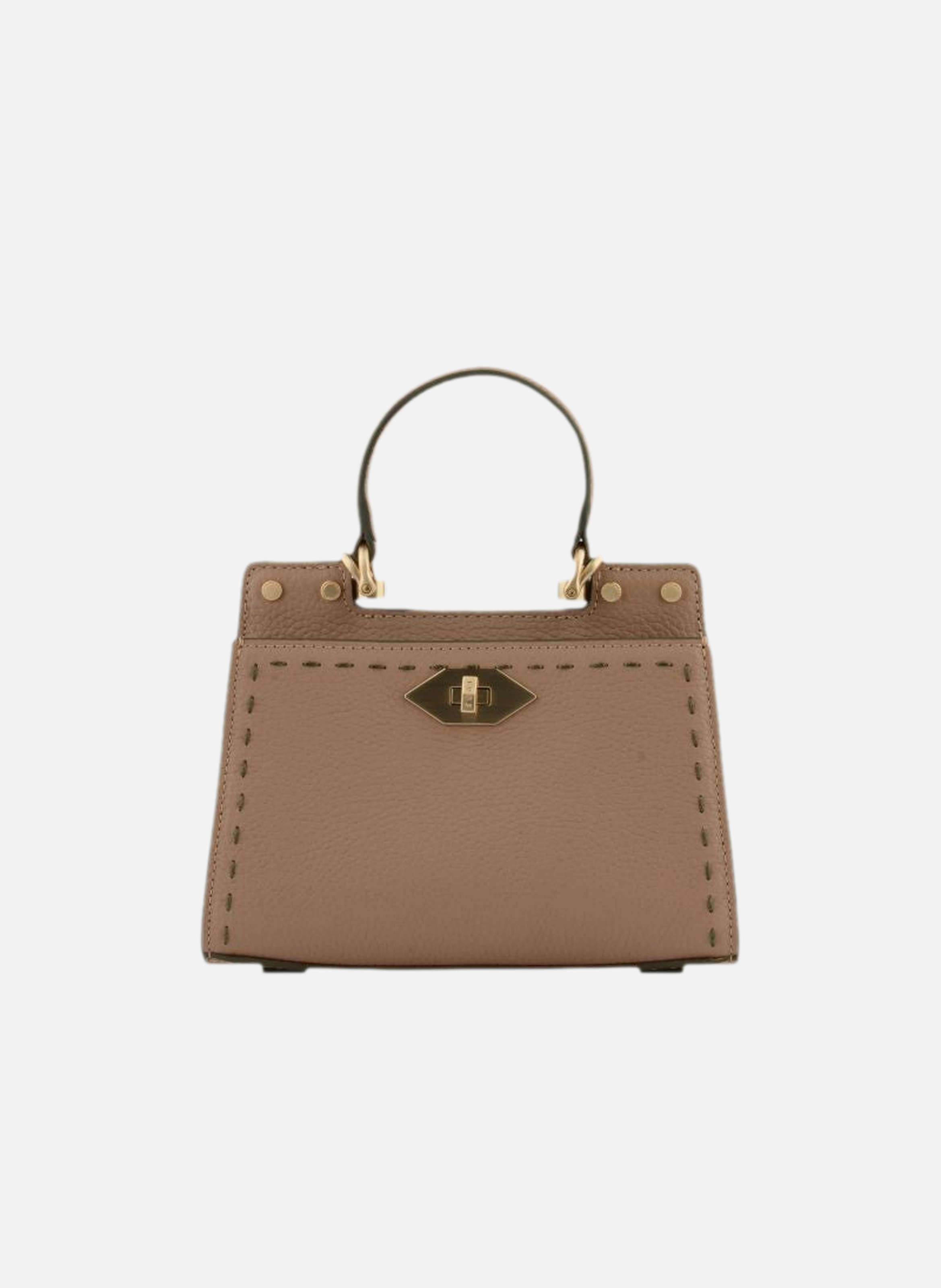 Trianon | sac à main micro en cuir de vachette POURCHET Kaki