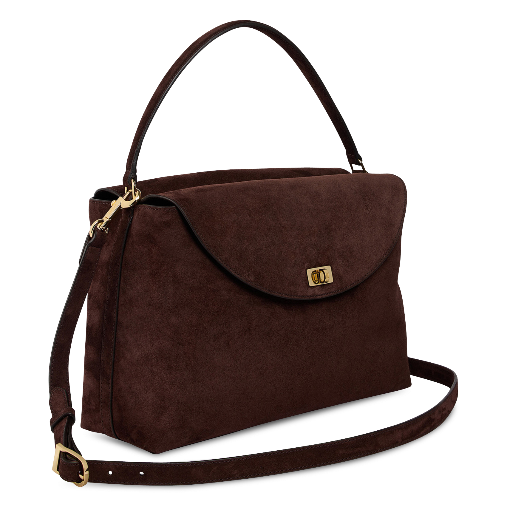 Sac à main en suède SANDRO Marron