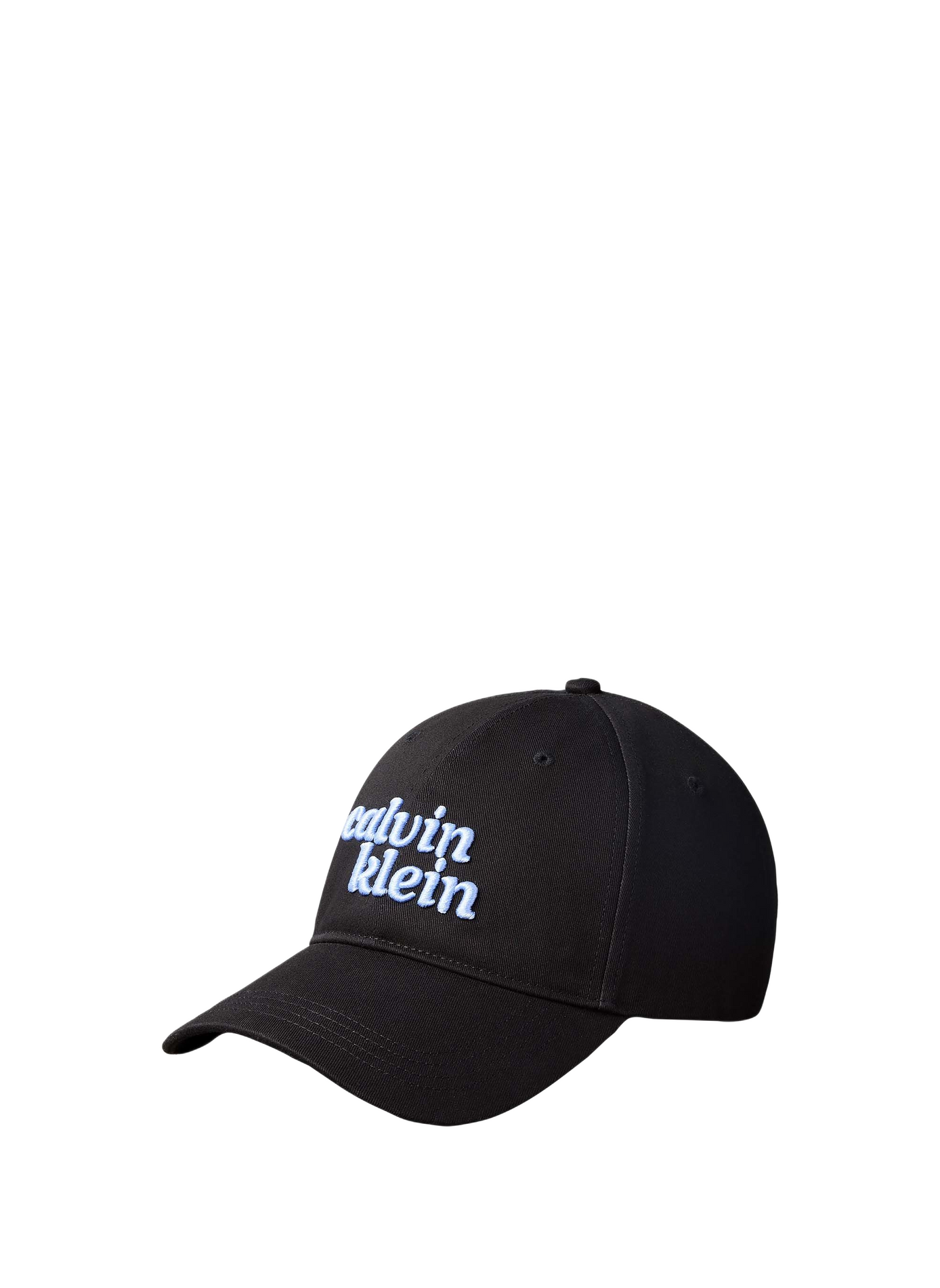 Gorra con logo bordado en algodón CALVIN KLEIN Negro
