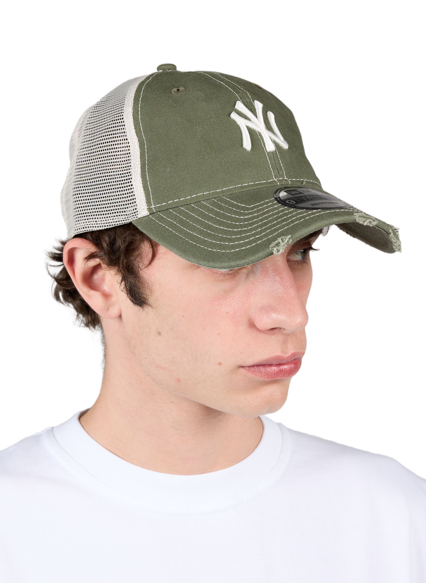 Gorra bimaterial con logo de algodón NEW ERA Caqui