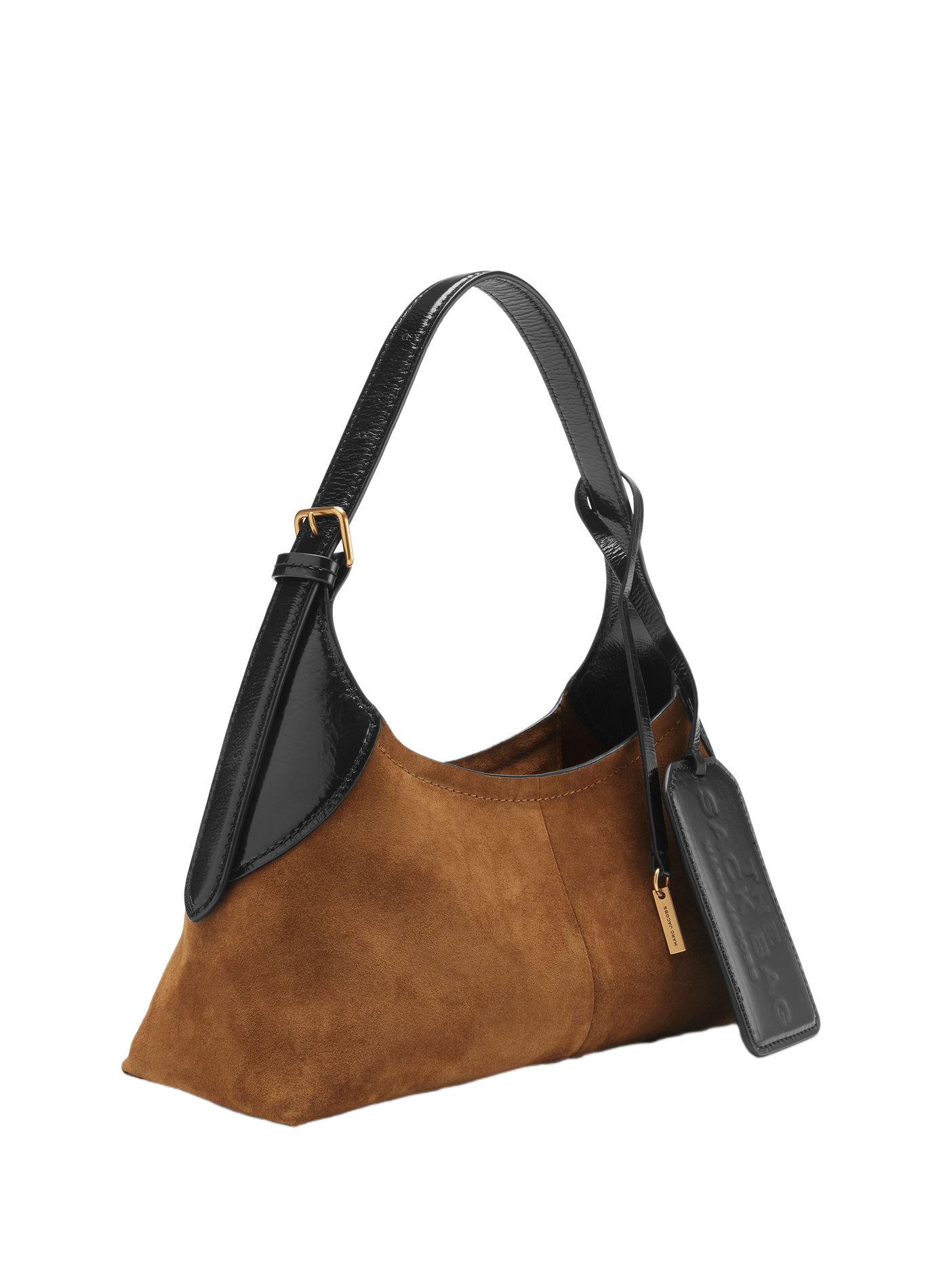 Small Belted Sack shoulder bag in suede leather MARC JACOBS Brown