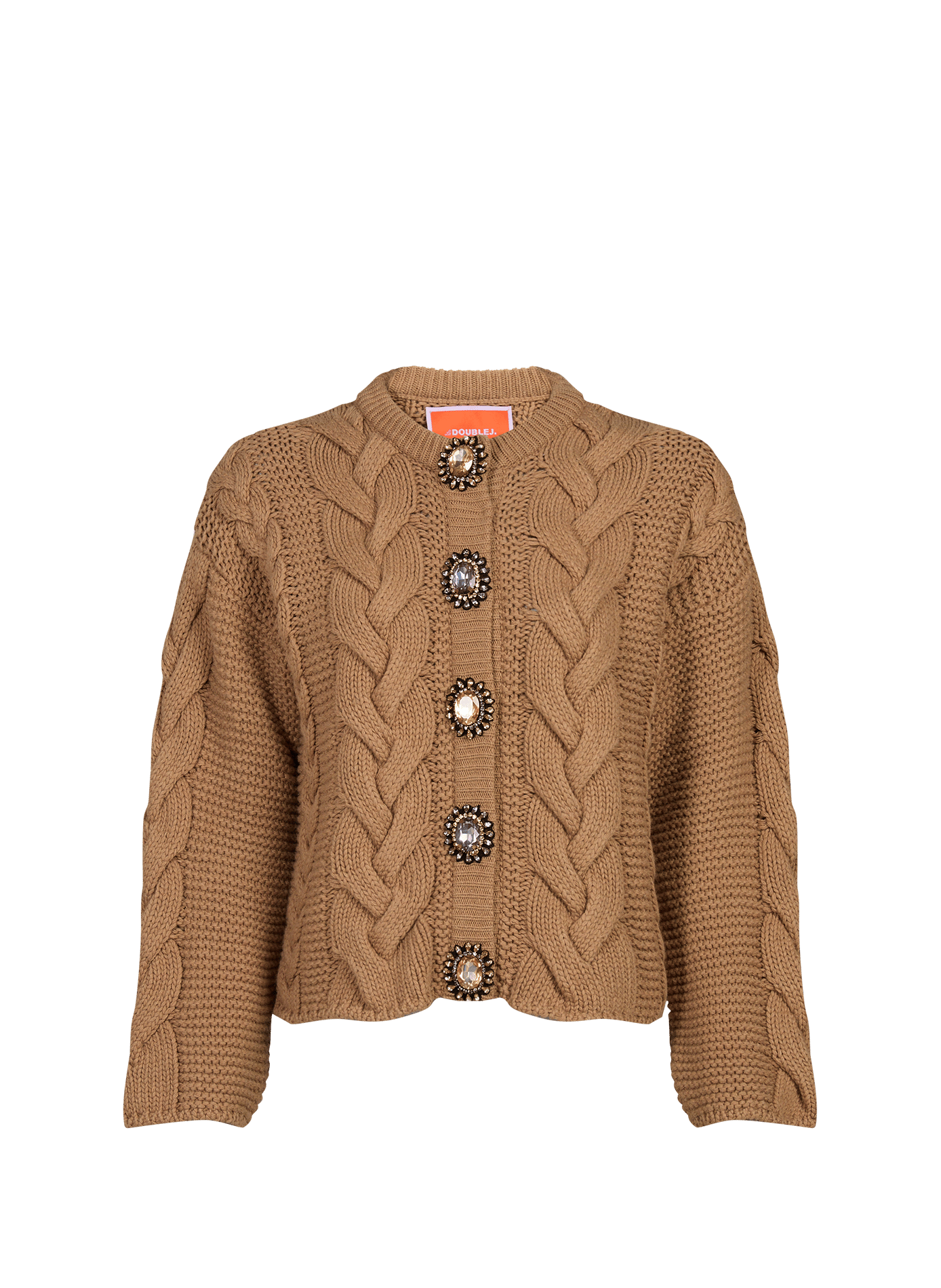 Round-neck mixed wool vest LA DOUBLEJ Brown