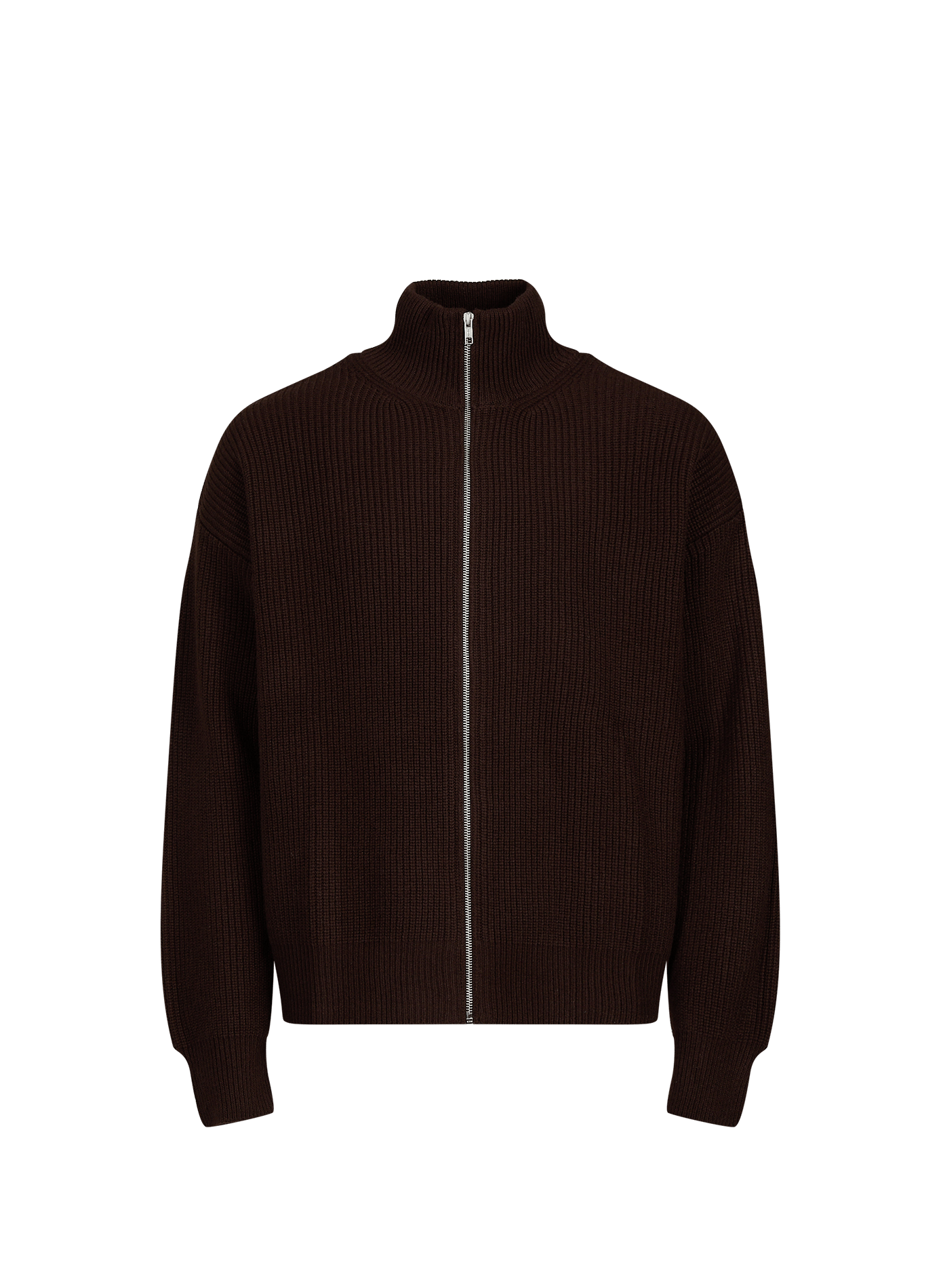 Straight ribbed merino wool ribbed knit sweater BELLEROSE Brown