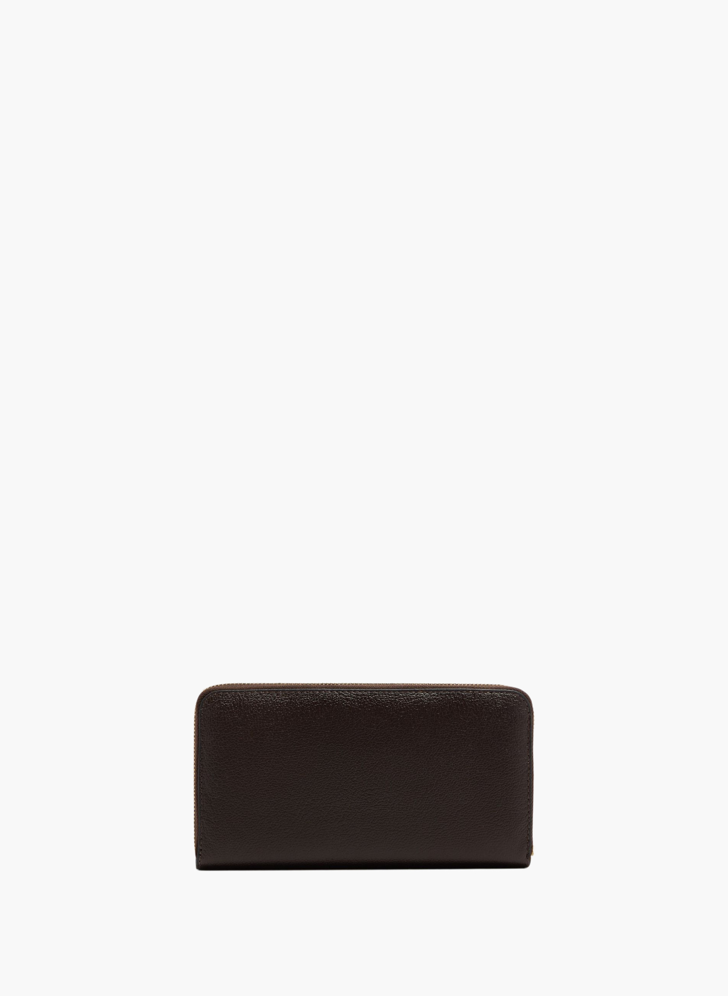 Grand portefeuille femme zippé avec 4 soufflets PIQUADRO Marron