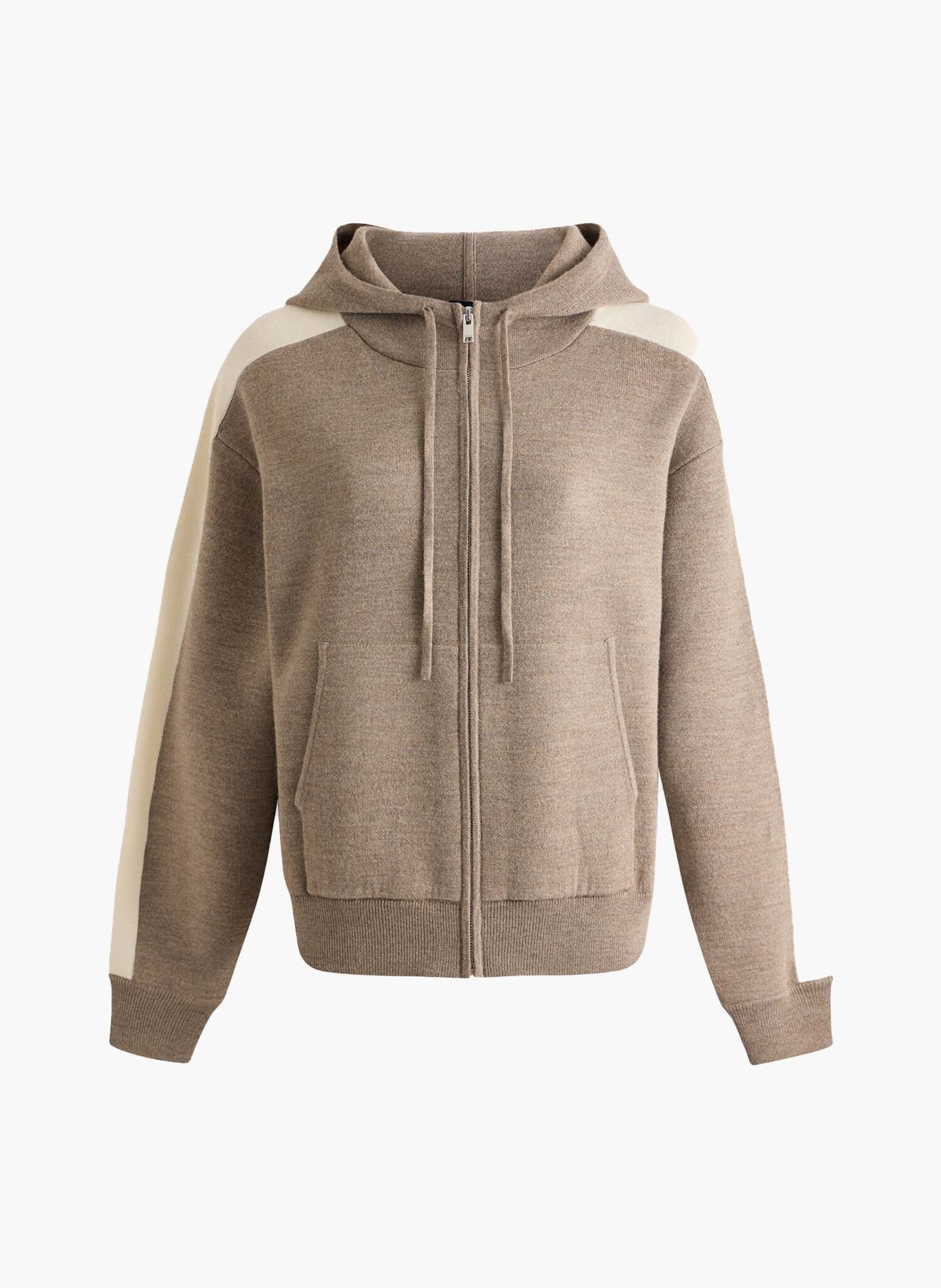Veste nymira zip up col capuche coupe regular FUSALP Beige