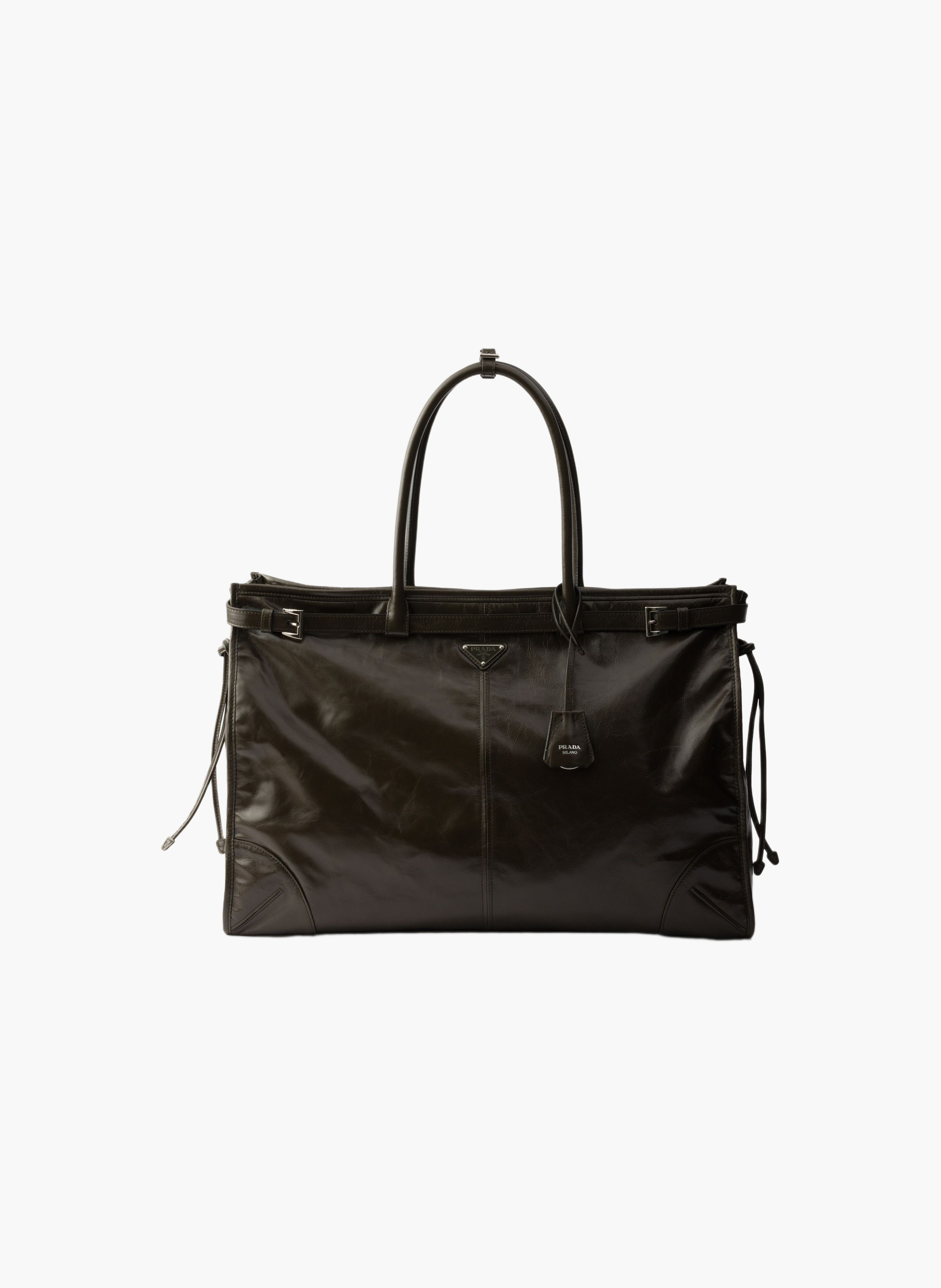 Cabas prada bonnie en cuir PRADA Vert