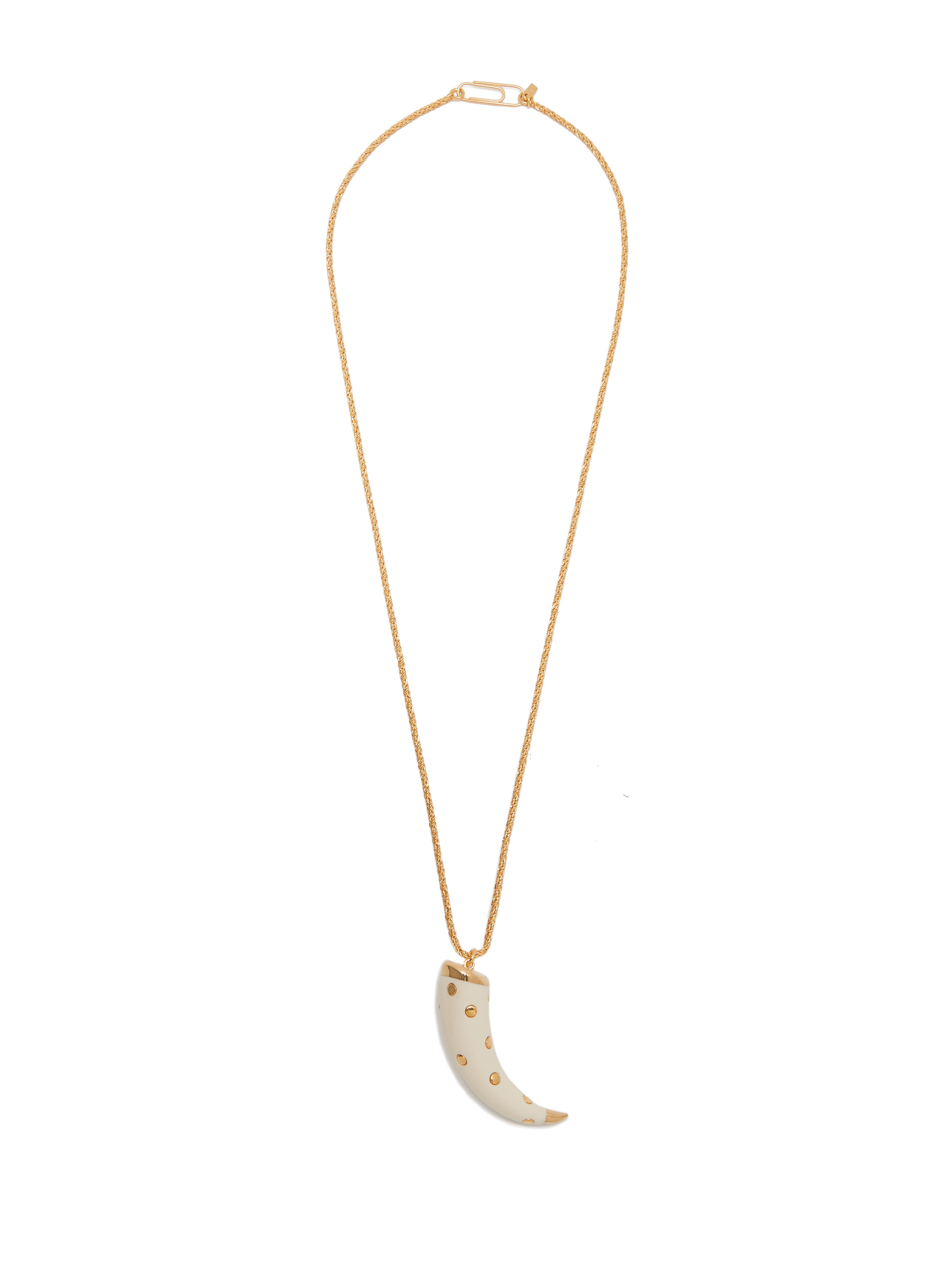 AURELIE BIDERMANN Caftan Moon studded necklace Golden