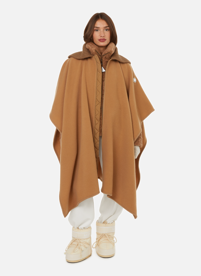 Wool hooded cape  MONCLER
