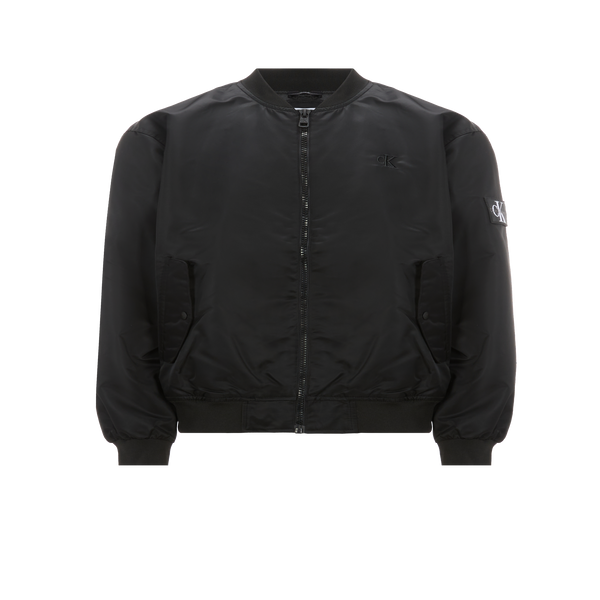 Shop Calvin Klein Logo Jacket In Black