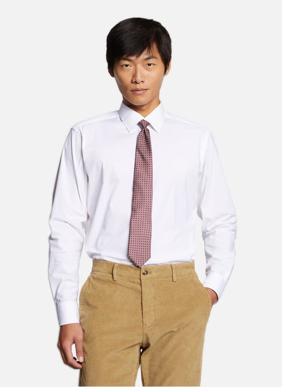 Chemise droite en coton Blanc by BOSS BOSS Chemise droite en coton Blanc