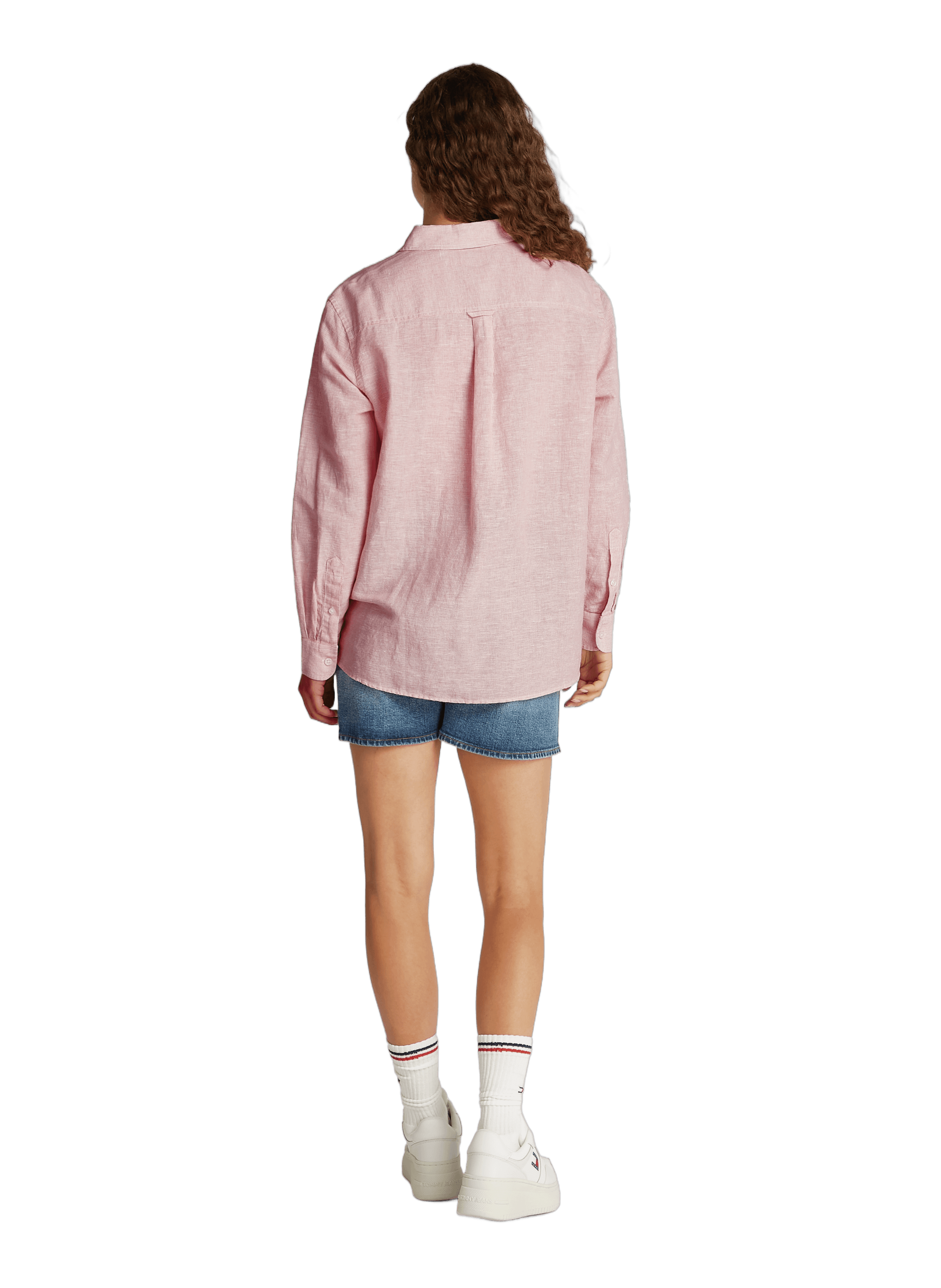 Chemise à rayure ample TOMMY HILFIGER Rose