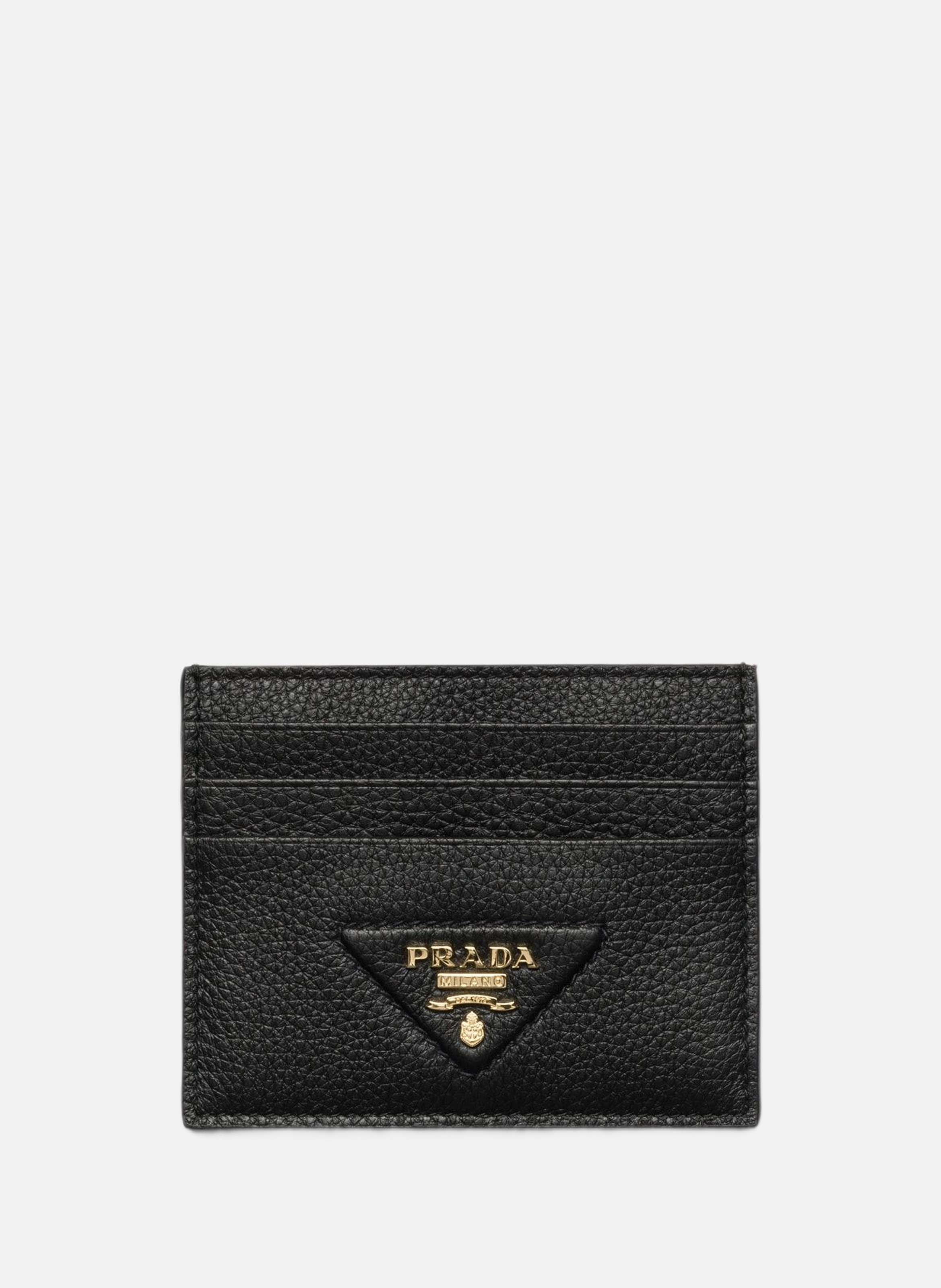 Porte-cartes en cuir PRADA Noir