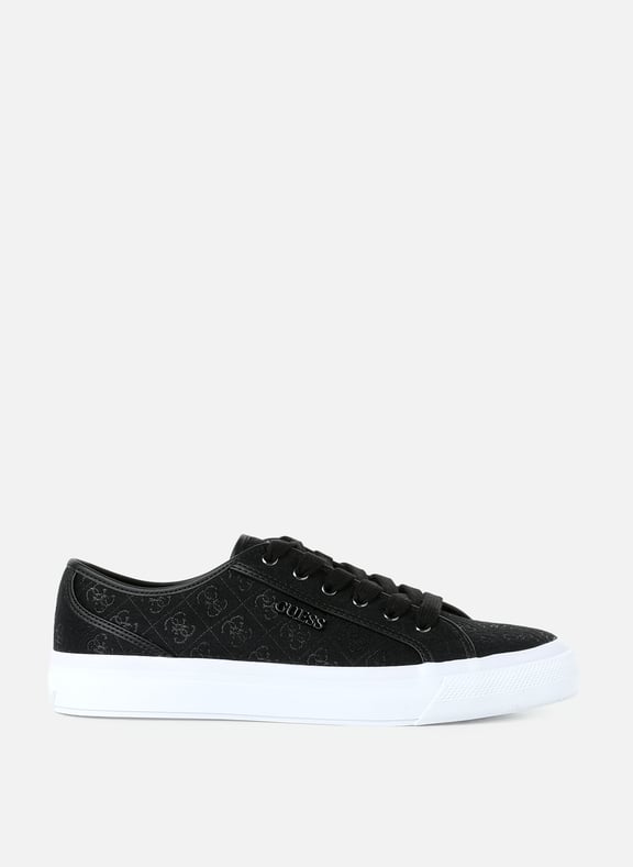 Canvas logo sneakers Black by GUESS GUESS Canvas logo sneakers Black