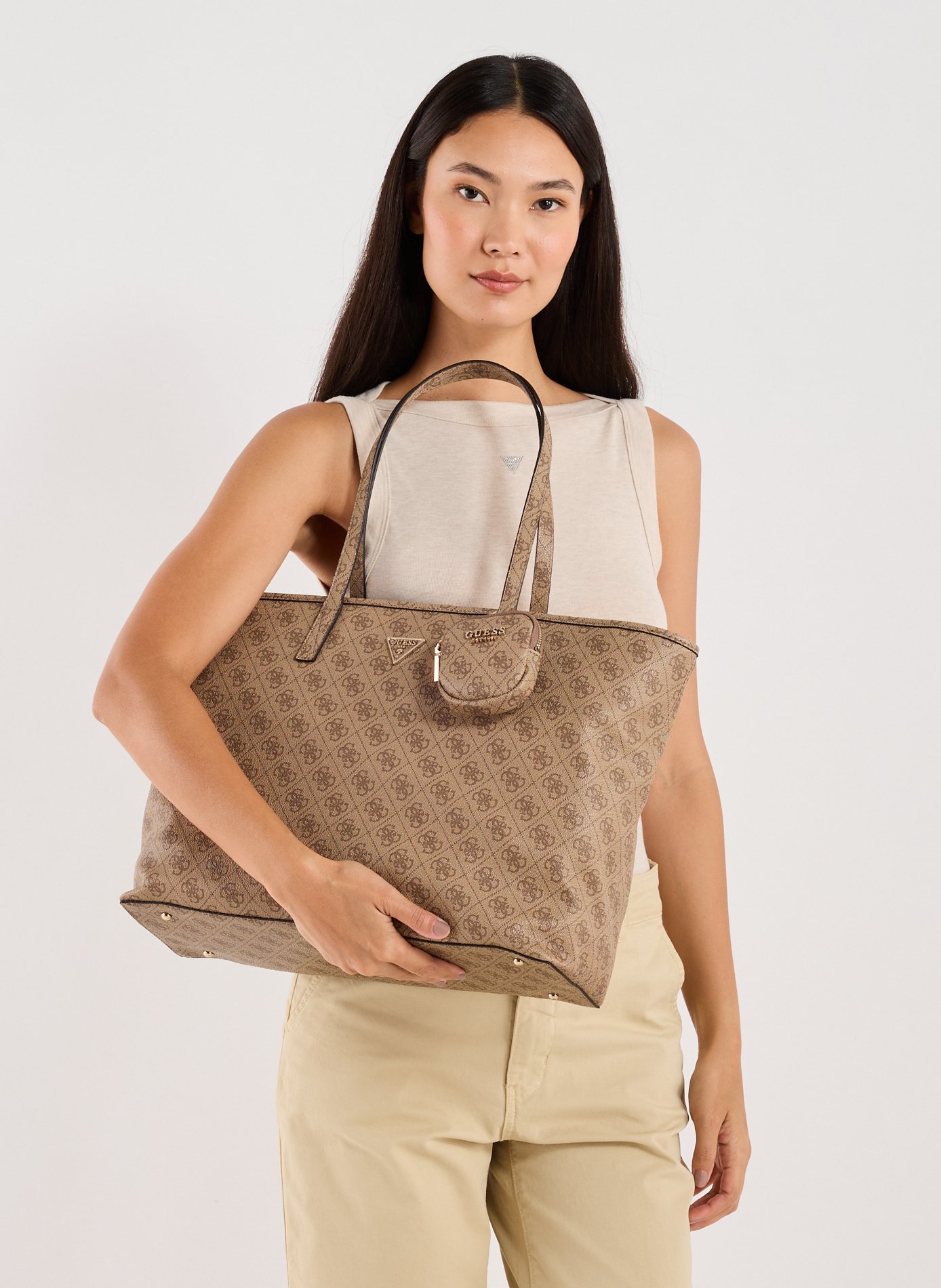 Sac à main Power Play II  GUESS Marron