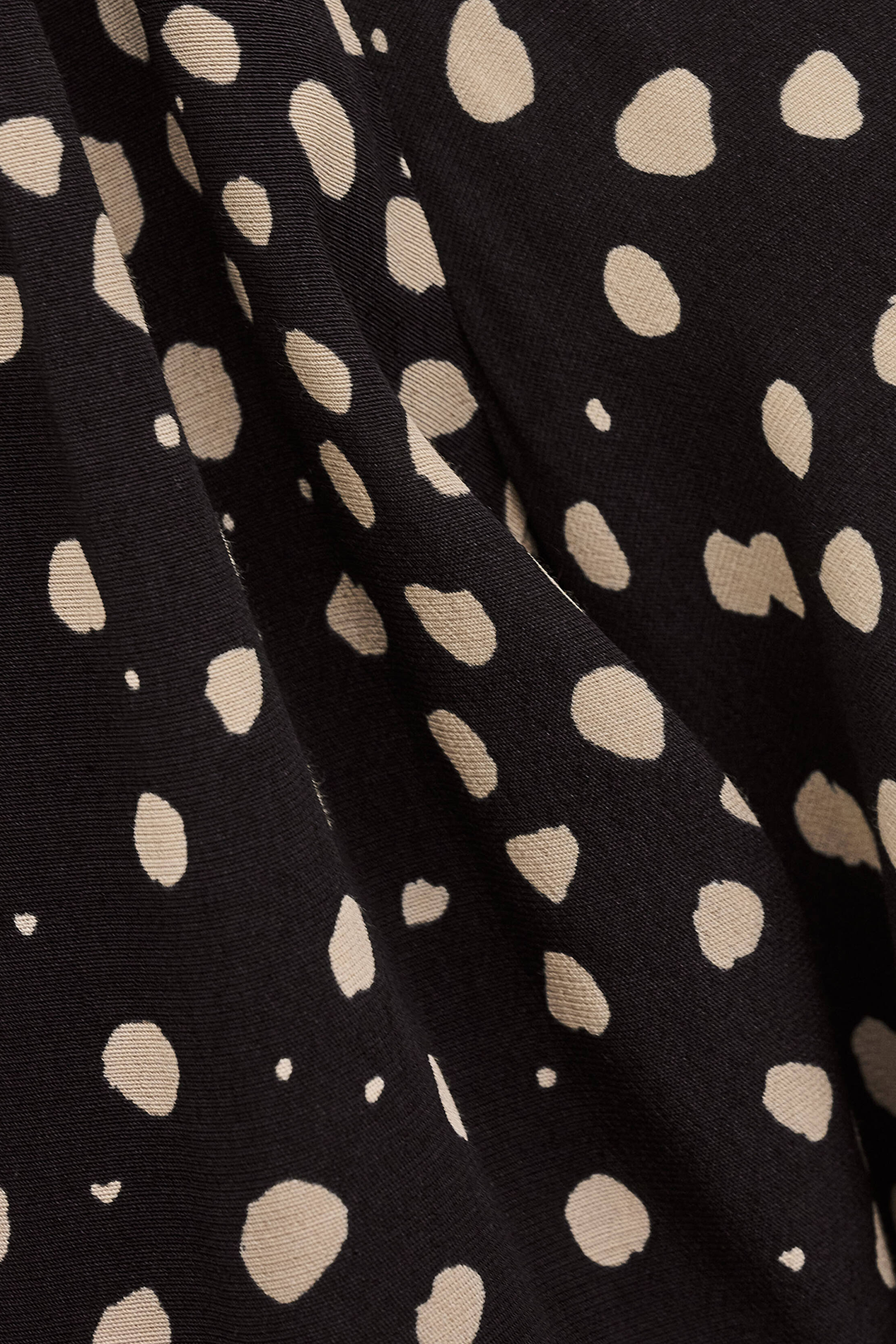 Robe longue col v à pois derby BA&SH Bleu