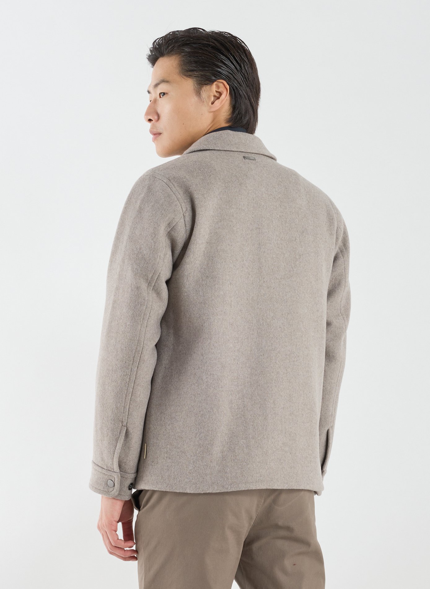 Straight short wool blend jacket WOOLRICH Multicolour