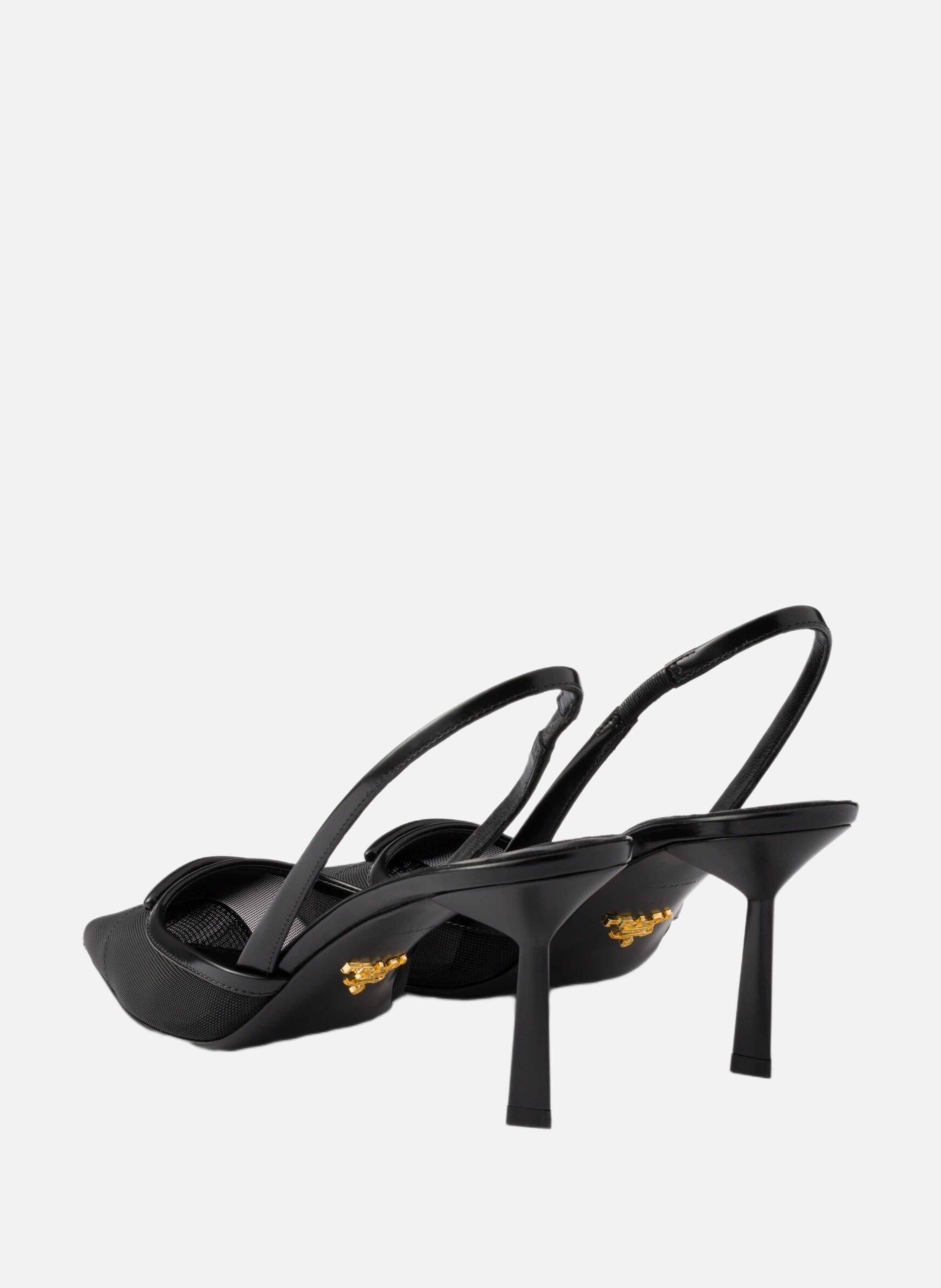 Escarpins à bride arrière en mesh PRADA Noir