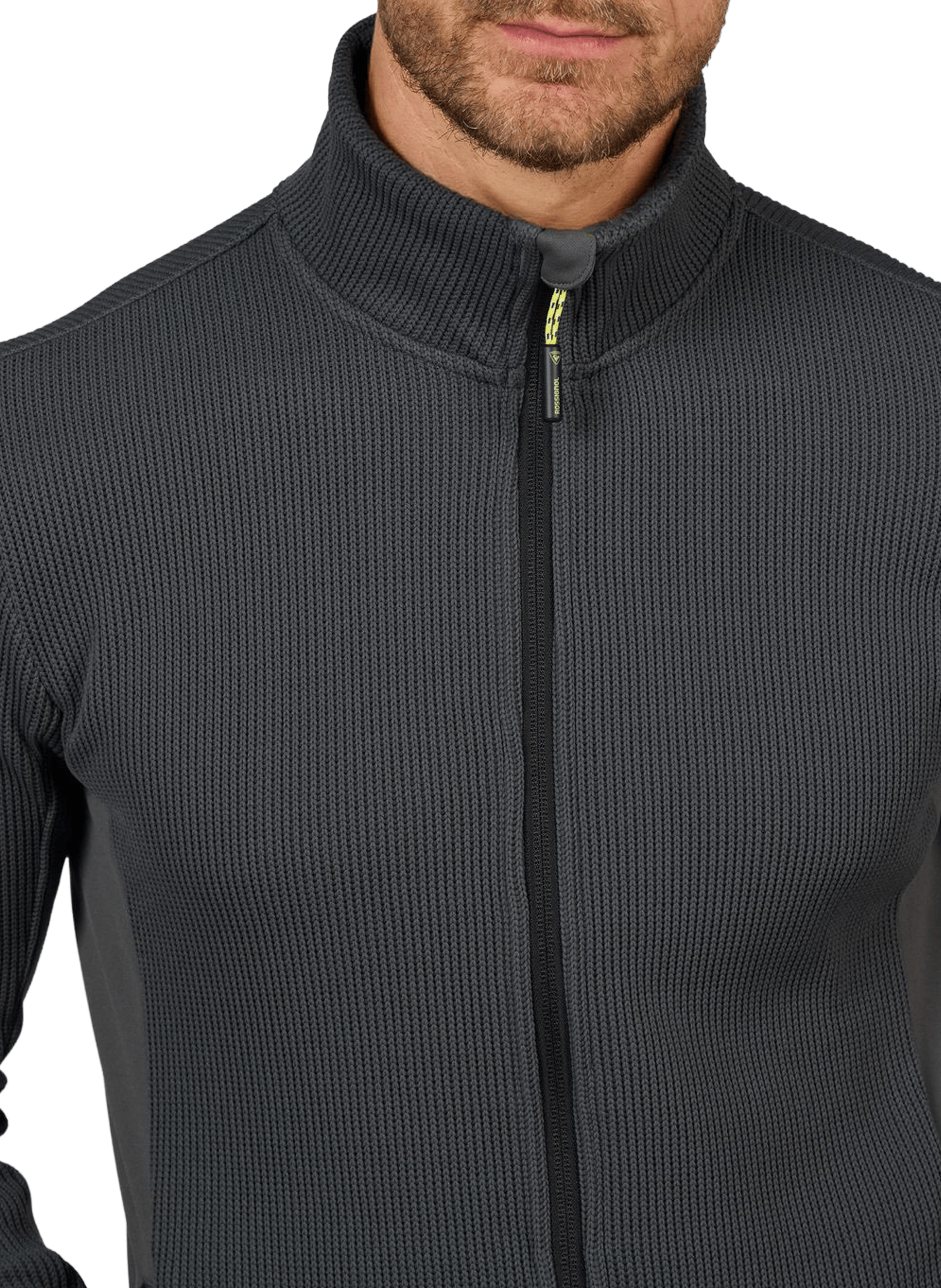 Zip-up sweater with high collar ROSSIGNOL Grey