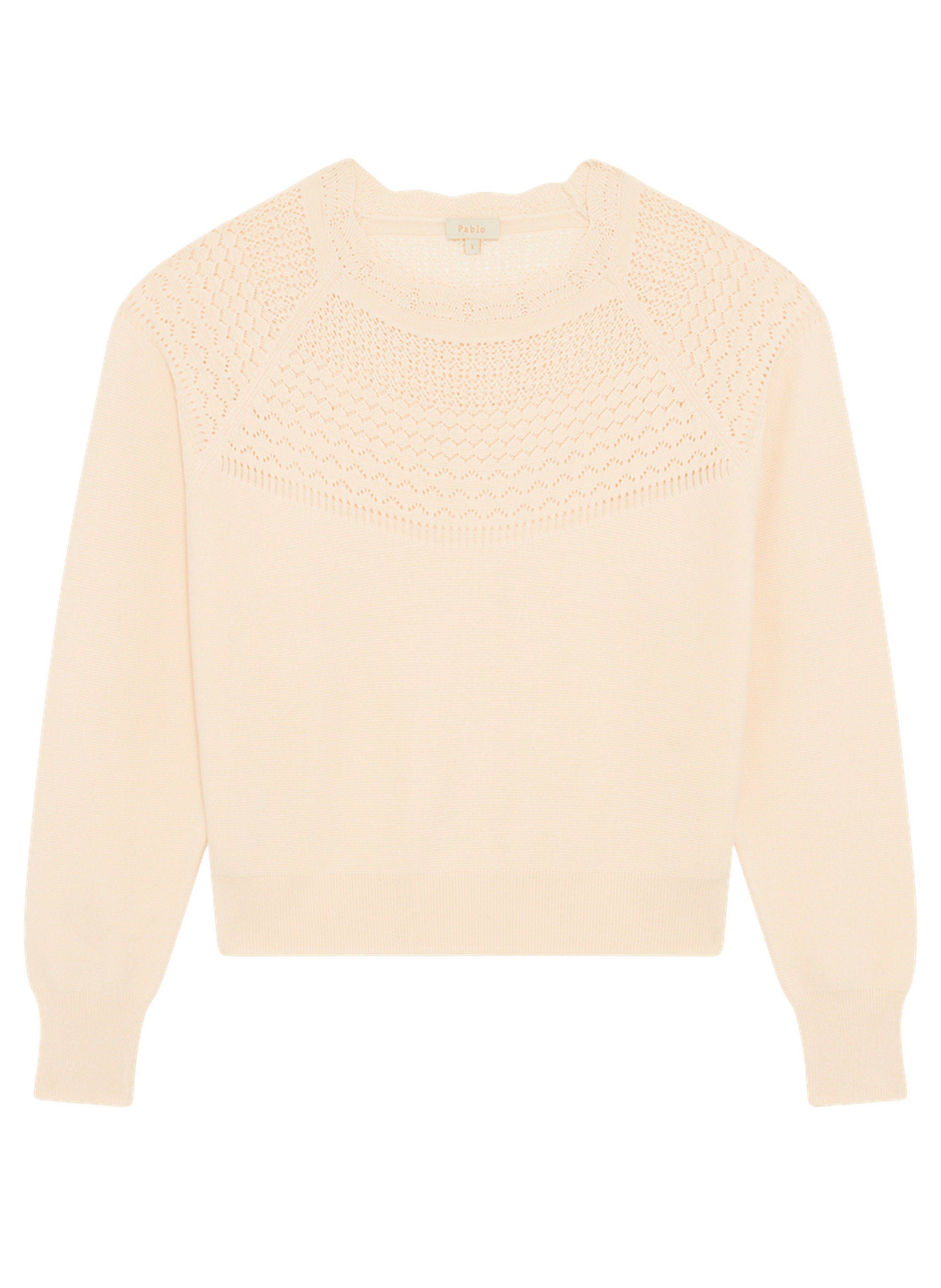 Pull ajouré en maille fine - liane PABLO Beige