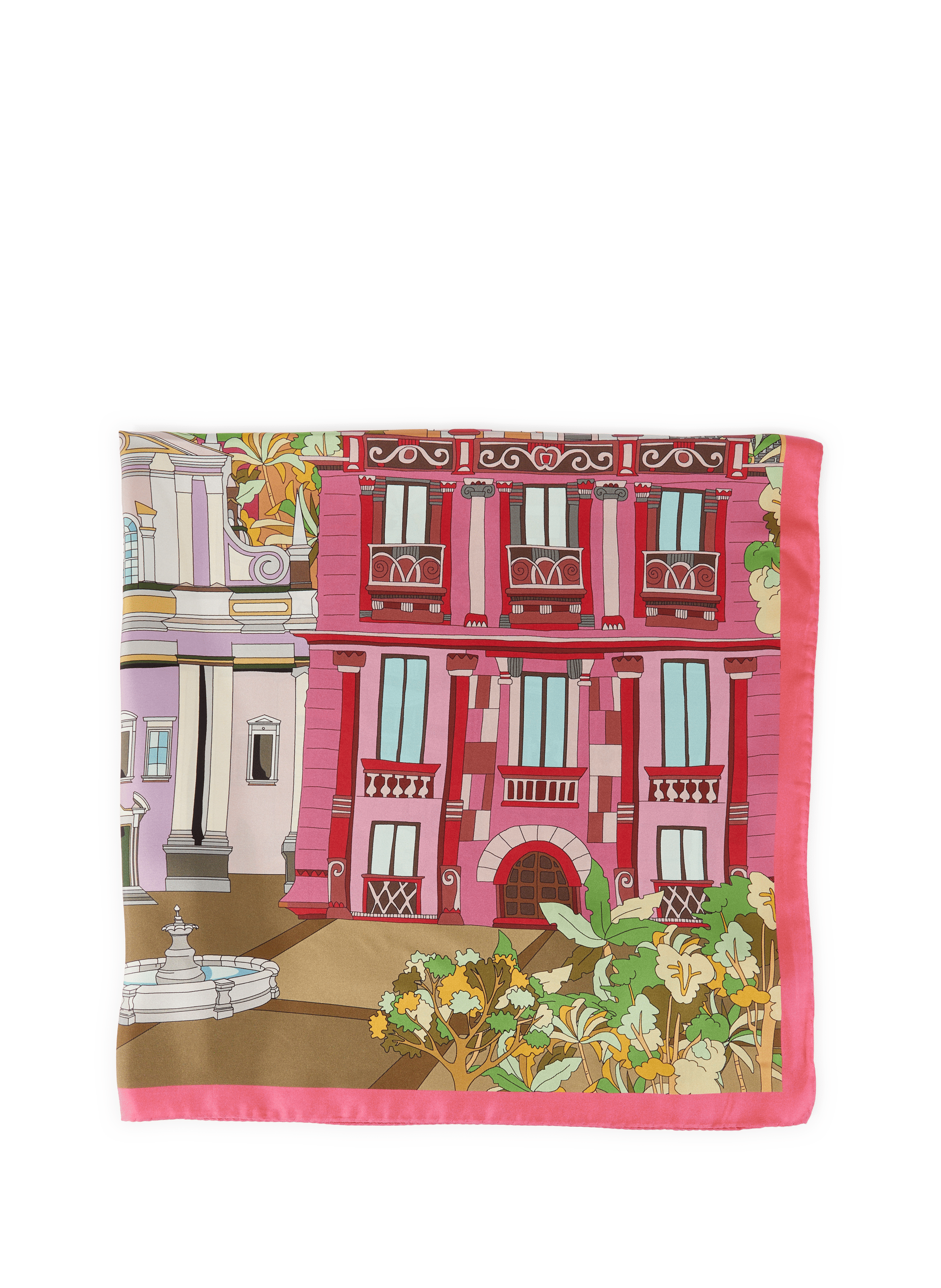 Printed silk scarf AU PRINTEMPS PARIS Multicolour