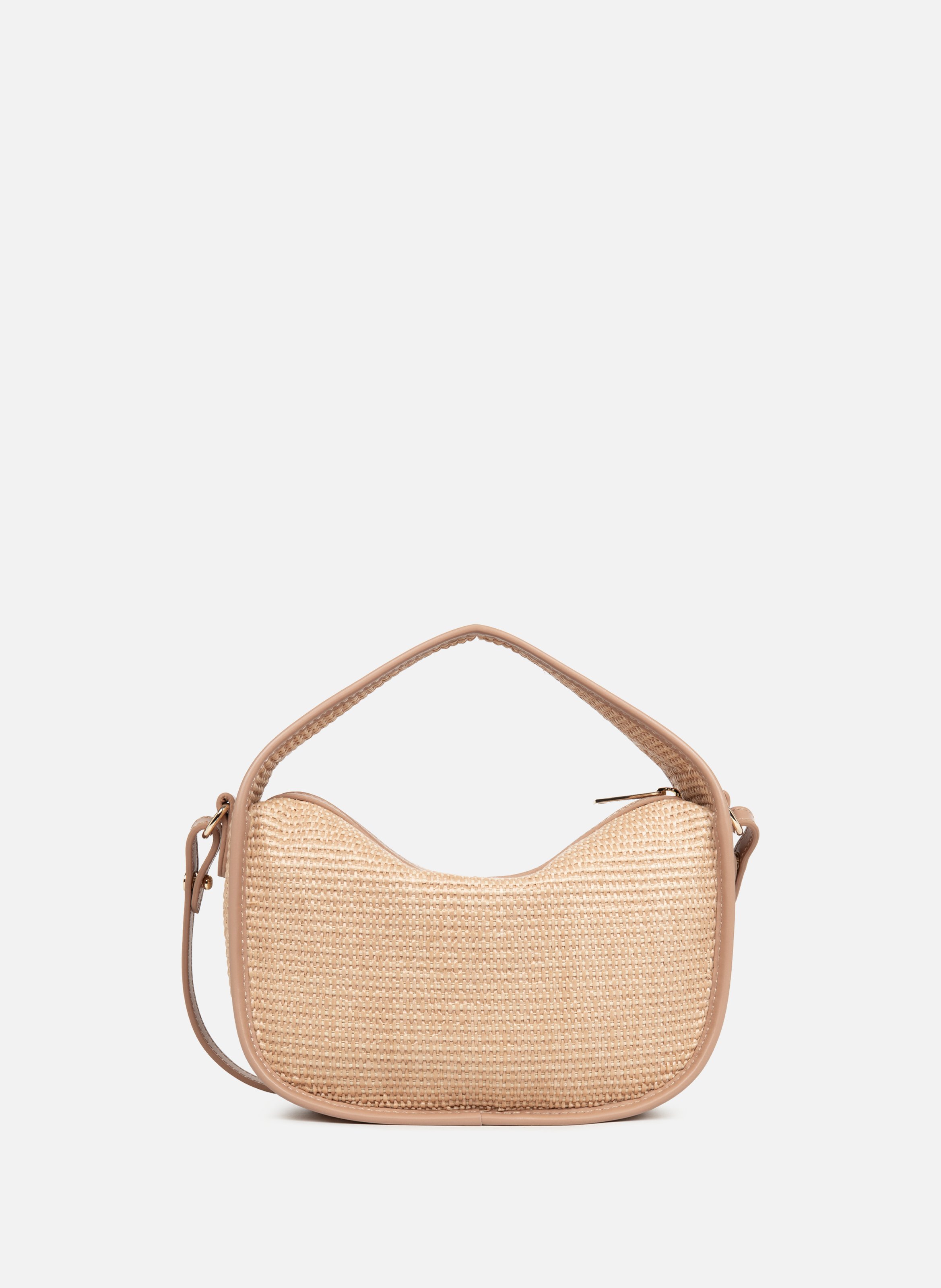Small shoulder bag - mini osier LANCASTER Beige