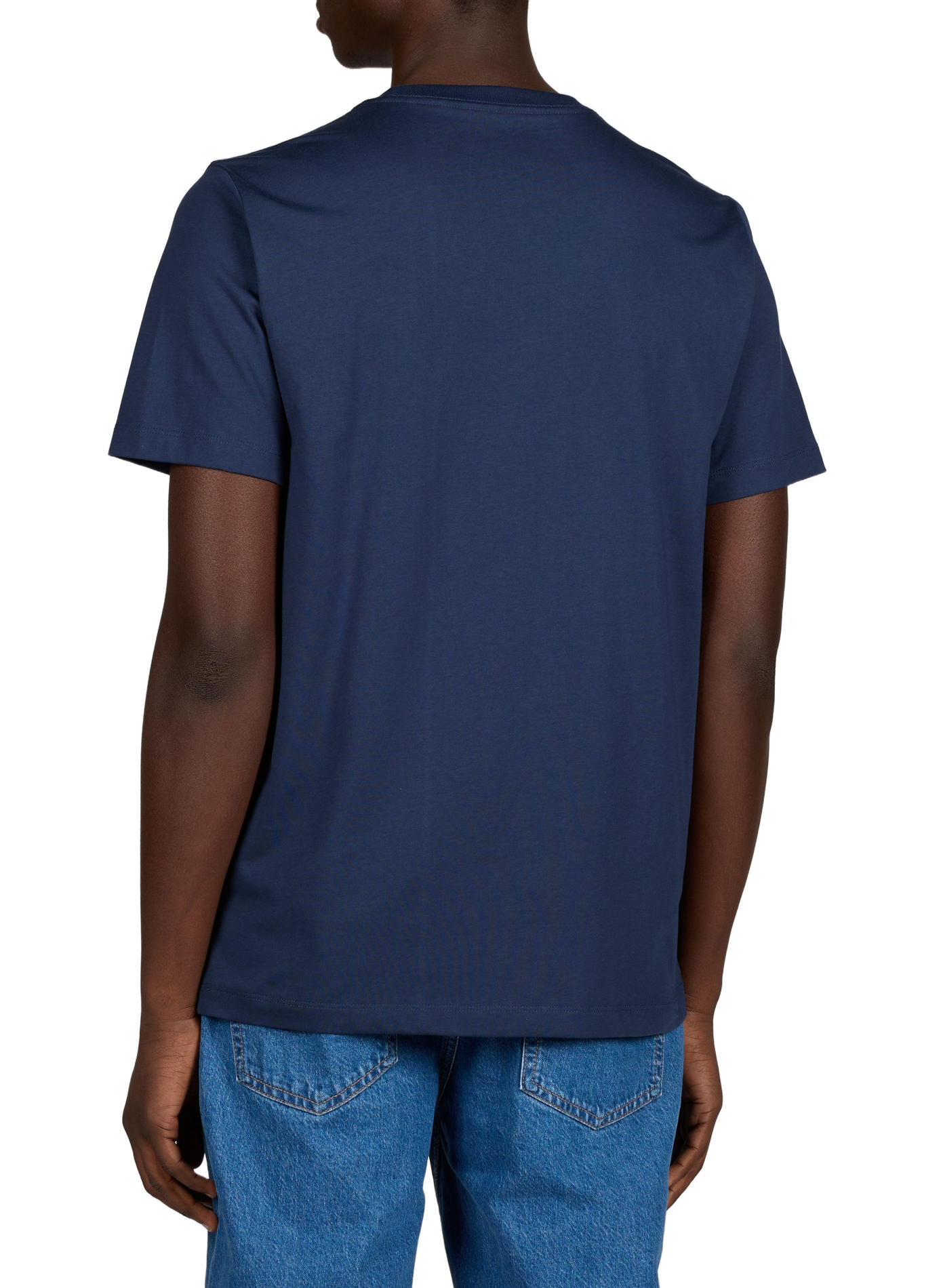 T-shirt with brand embroidery in blended cotton THE NORTH FACE Blue