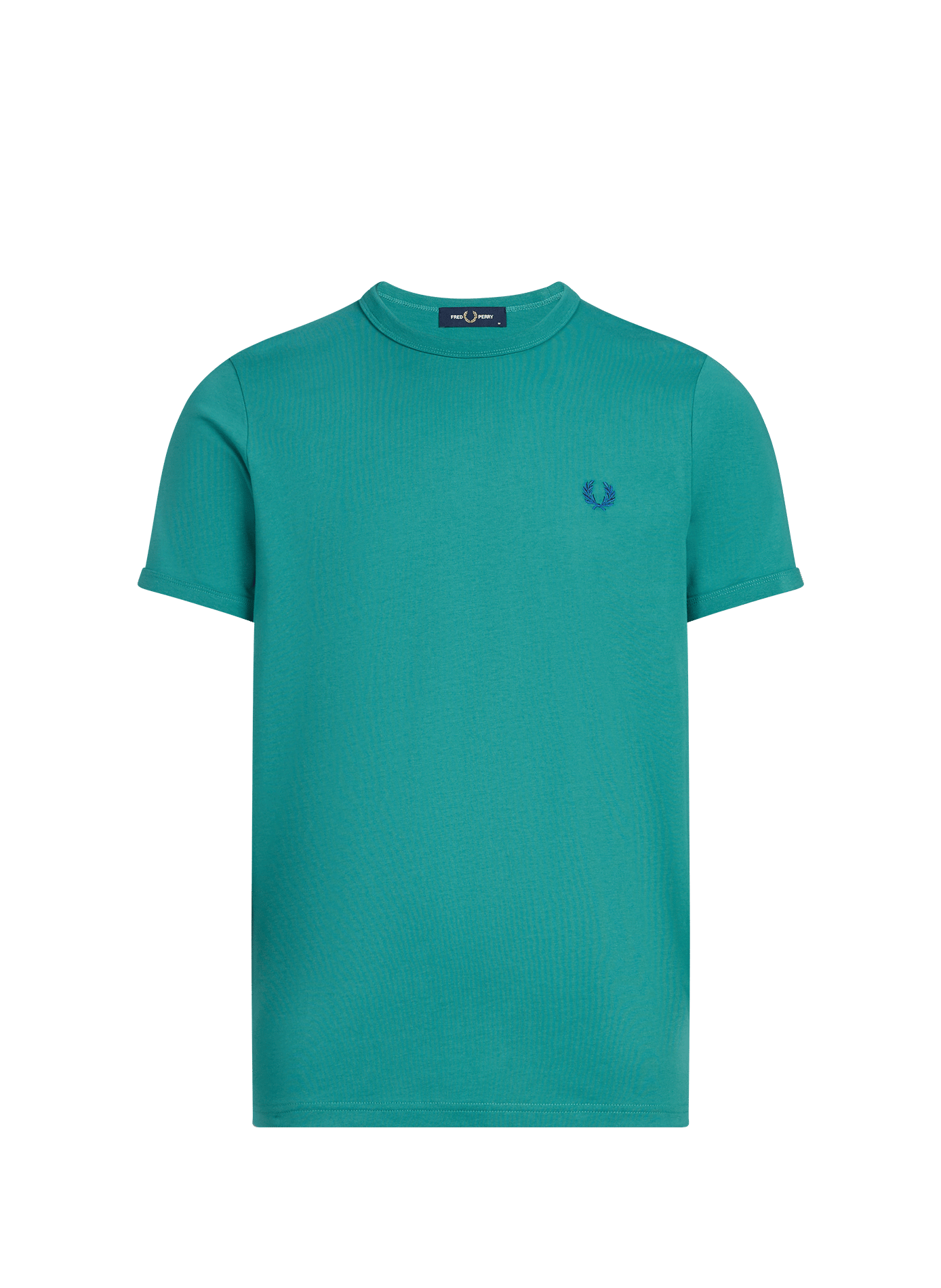 T-shirt à bordures contrastantes en coton FRED PERRY Vert
