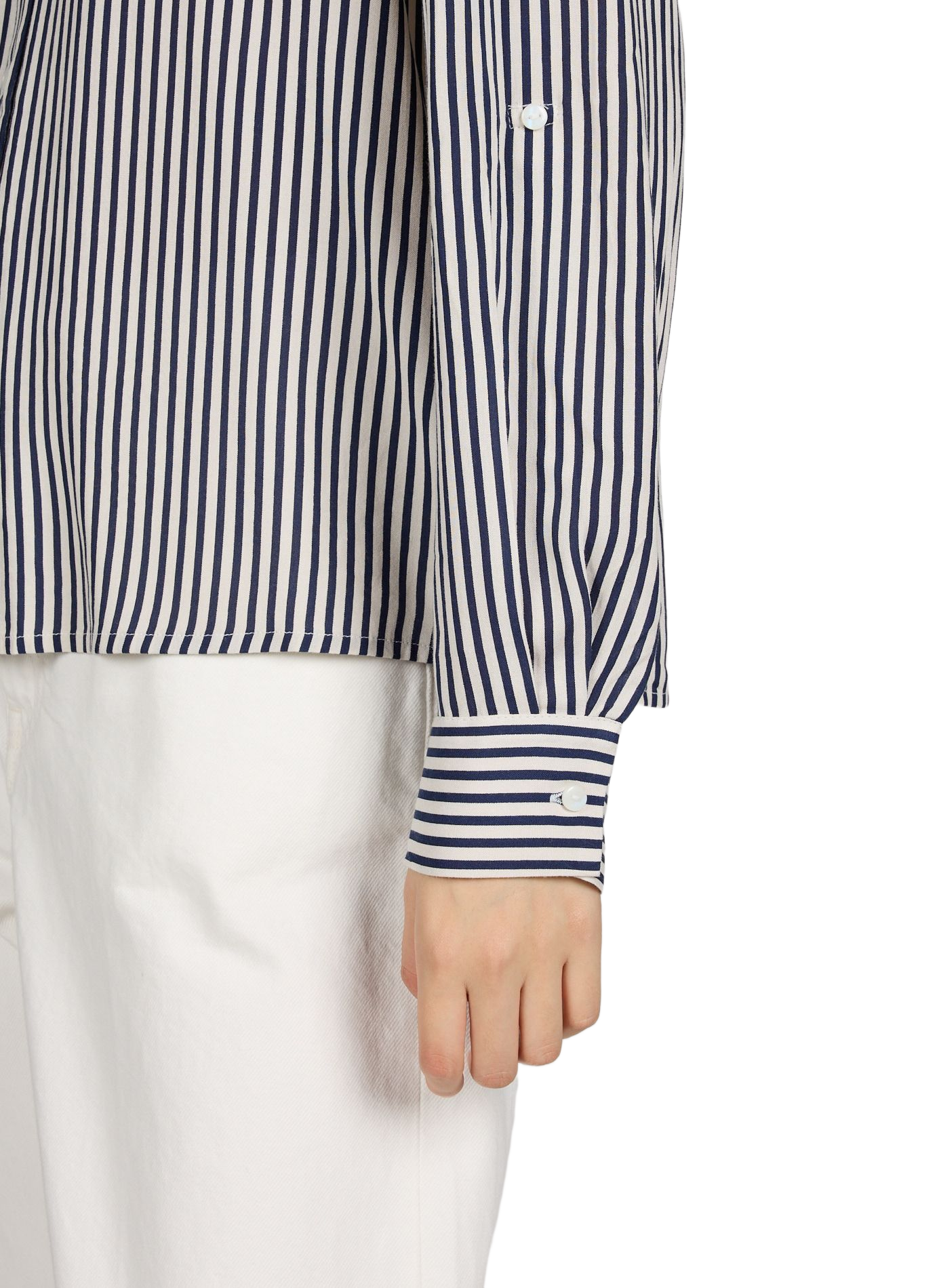 Chemise col classique à rayures VILA Beige