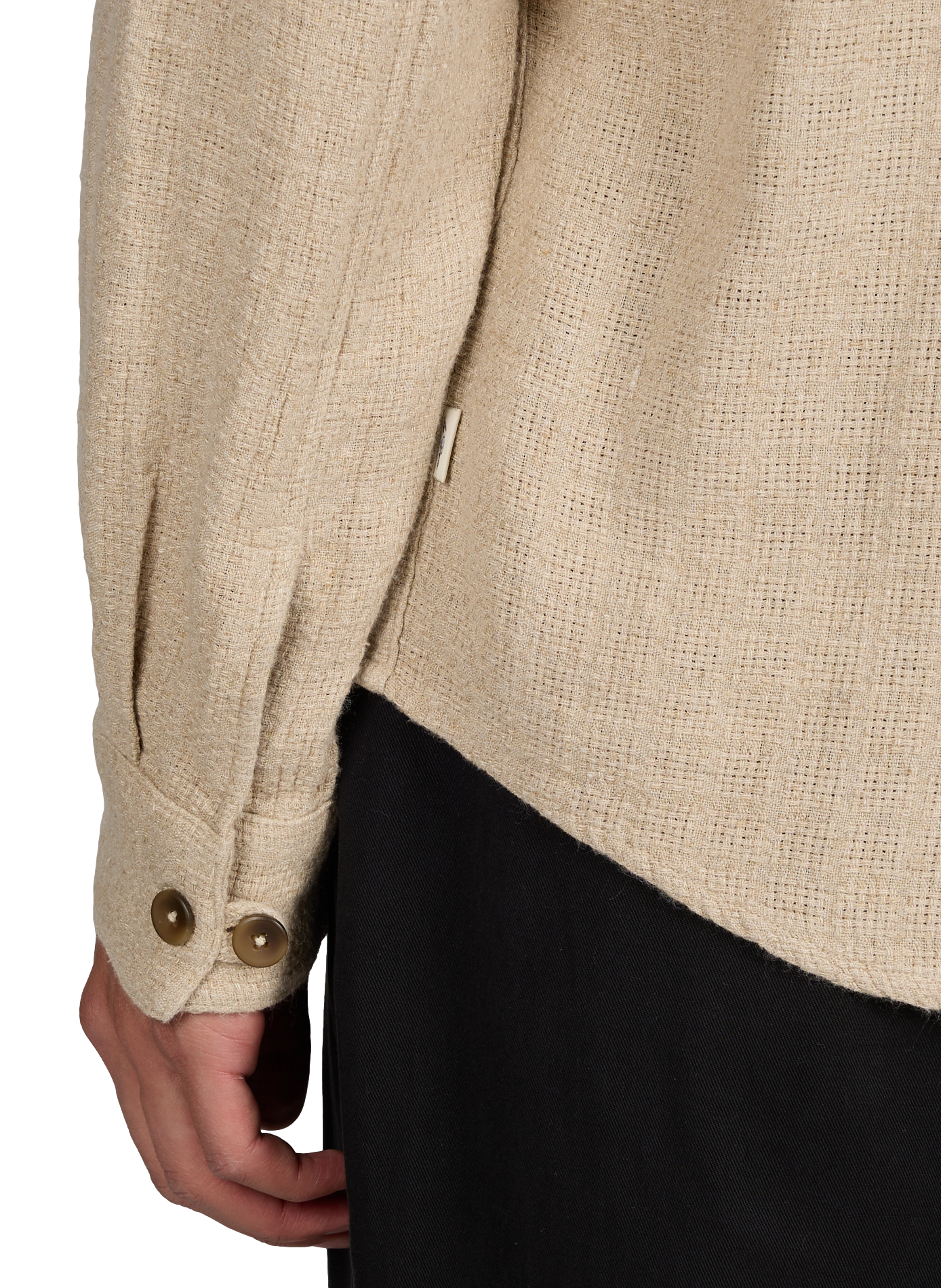 Chemise droite en coton mélangé LES DEUX Beige