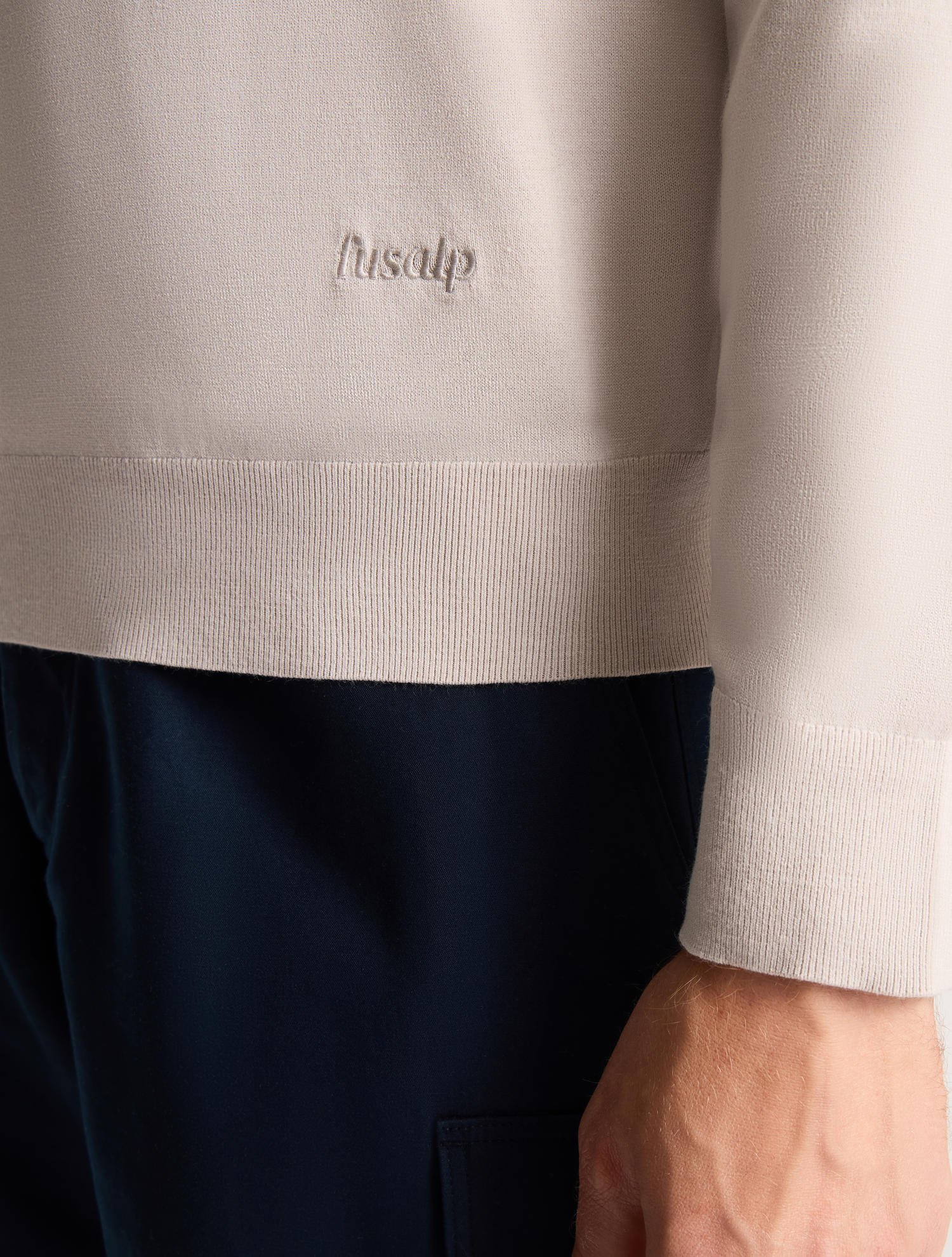 Pull ashtton col rond coupe regular FUSALP Blanc