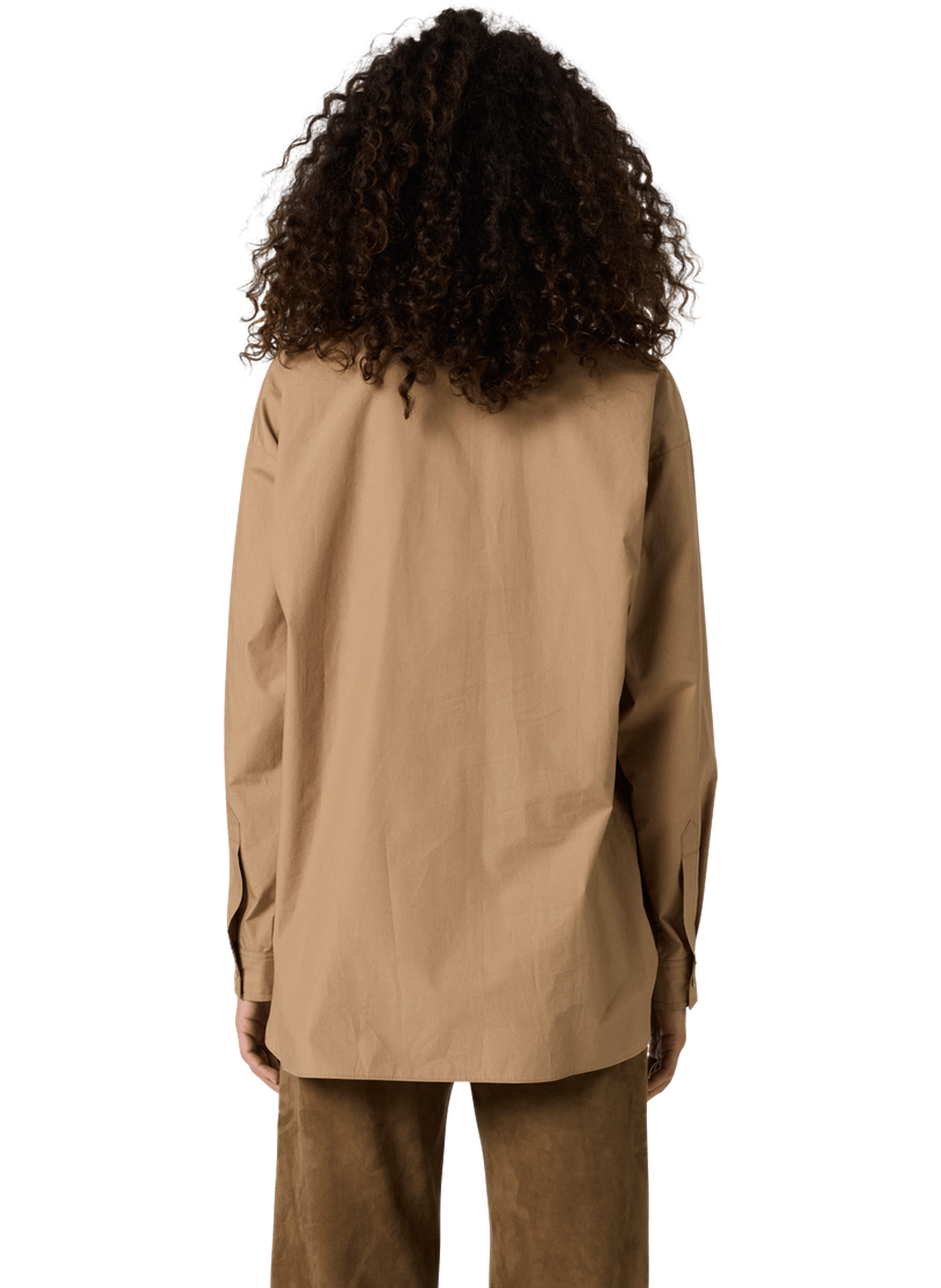 Chemise en popeline à blason - chrina GERARD DAREL Marron
