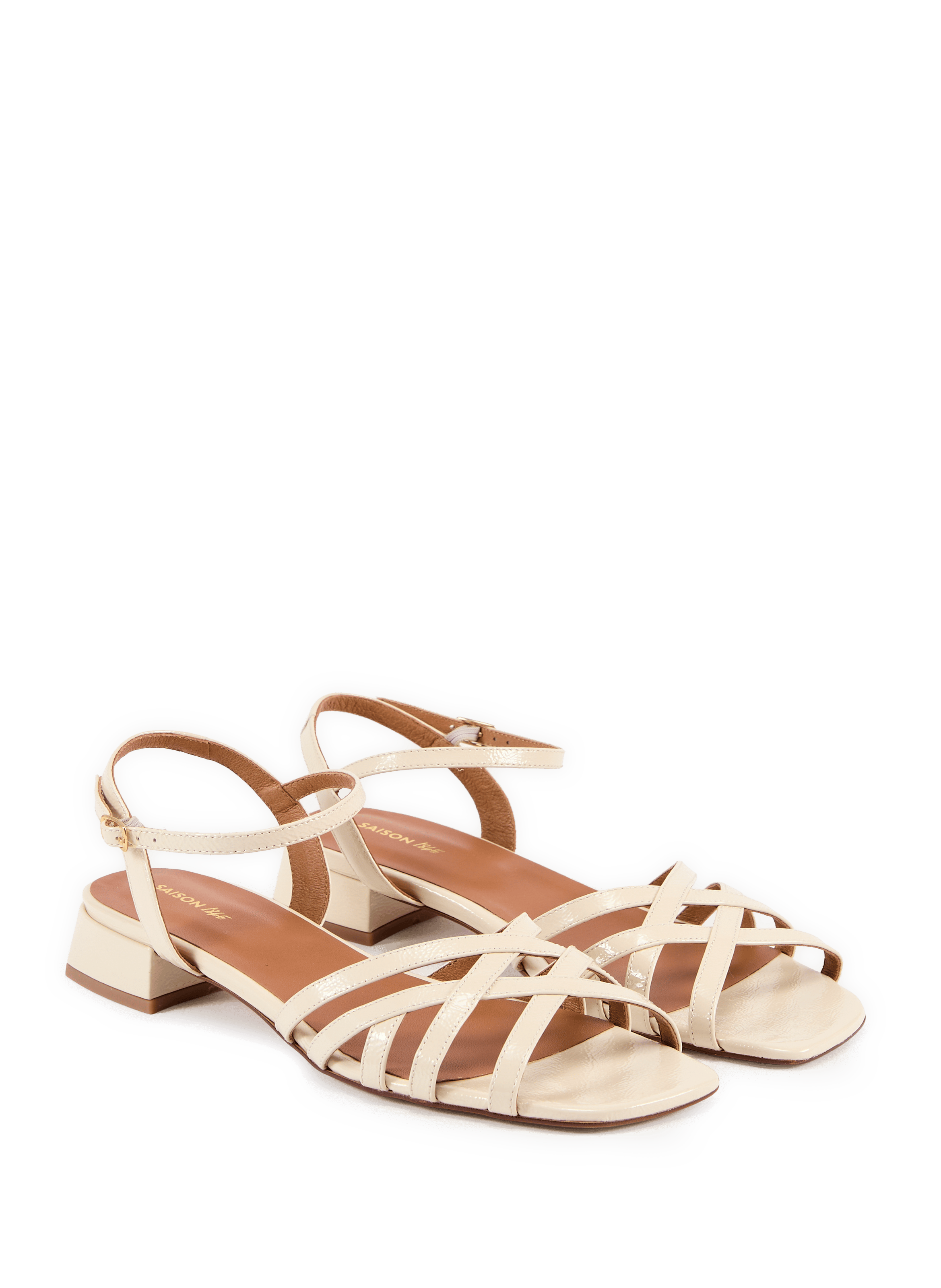 Multi-strap leather sandals  SAISON 1865 Beige