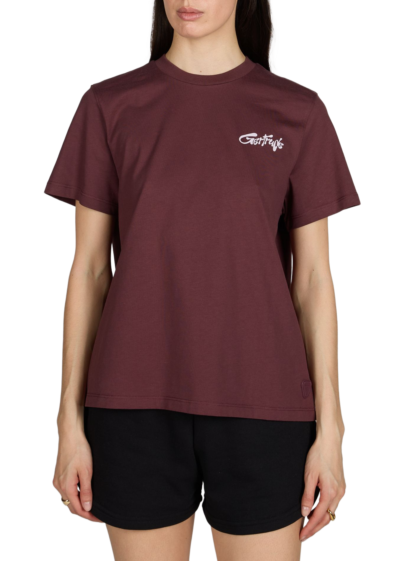 Tee-shirt droit sérigraphié GERTRUDE ET GASTON Rouge