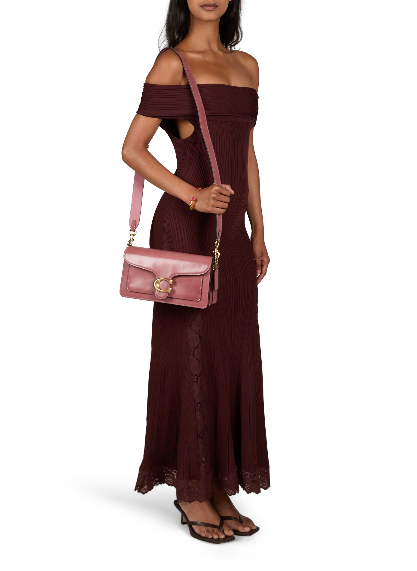 Tabby grained leather bag Pink