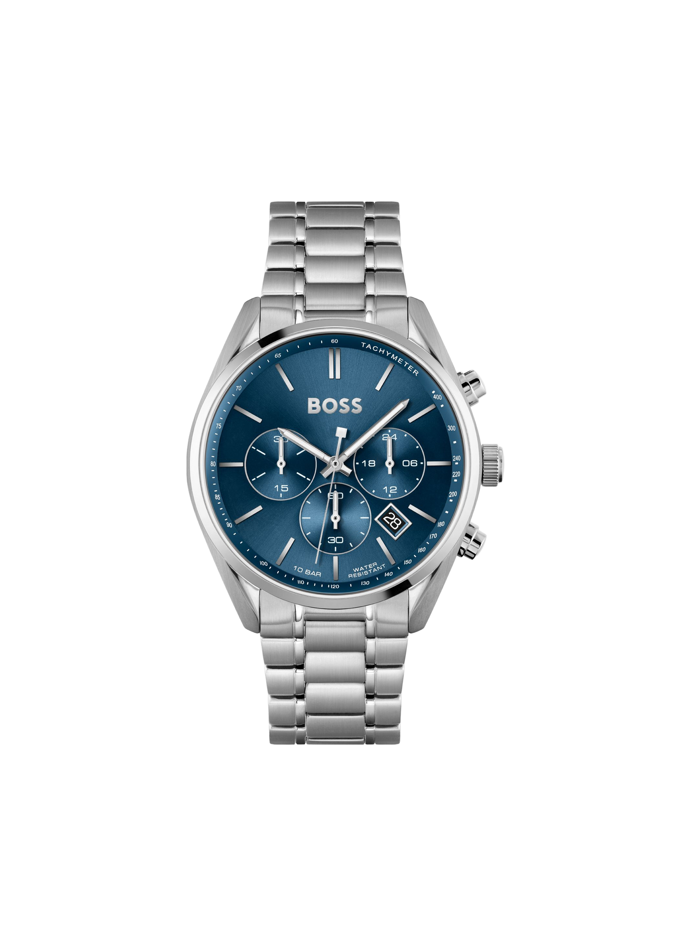 Montre quartz Champion en acier inoxydable BOSS MONTRES Bleu