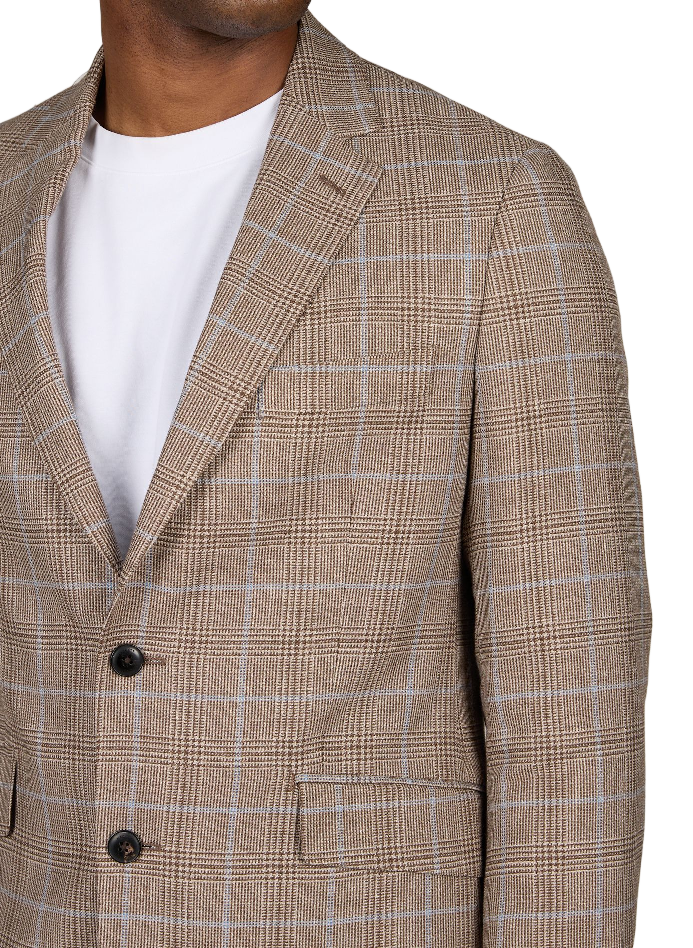 Fitted jacket in wool, linen, and silk HACKETT Beige