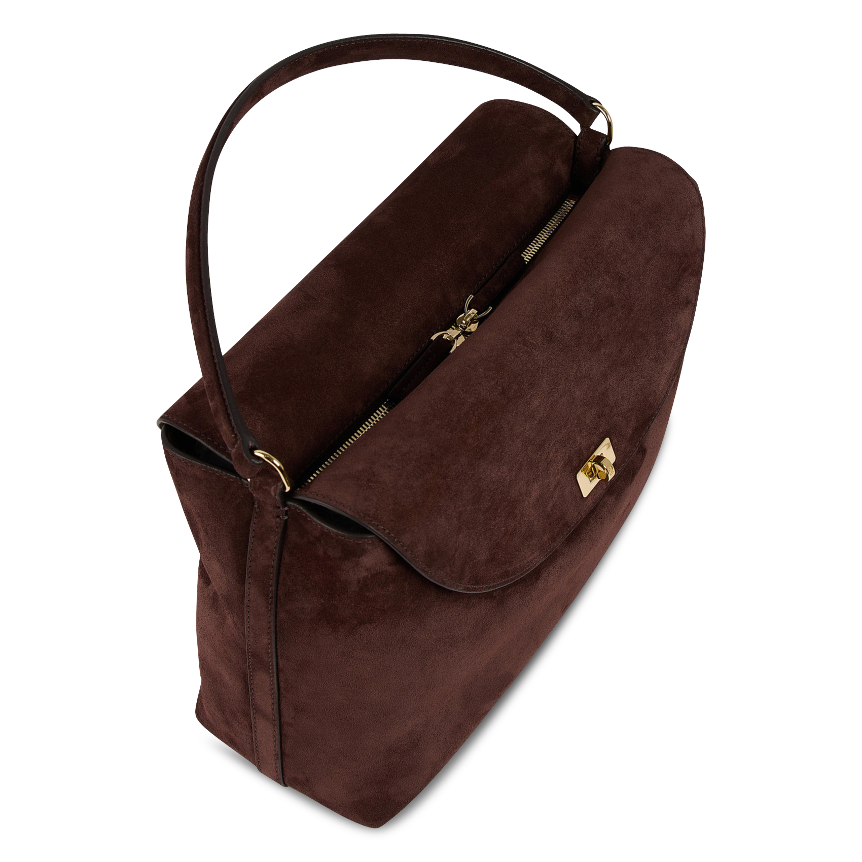 Sac à main en suède SANDRO Marron