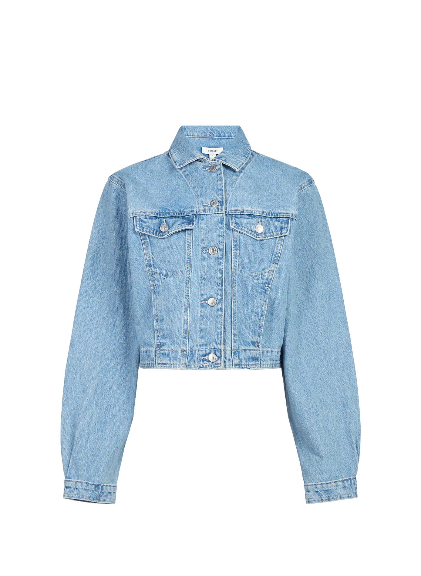 Giacca corta di jeans TOPSHOP Blu