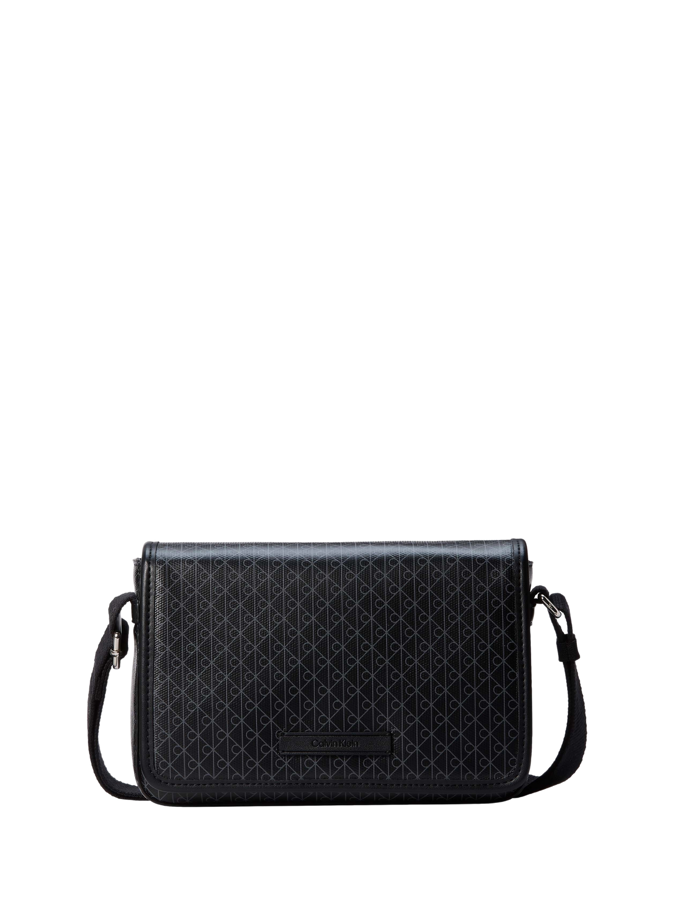 Monogram print shoulder bag CALVIN KLEIN Black