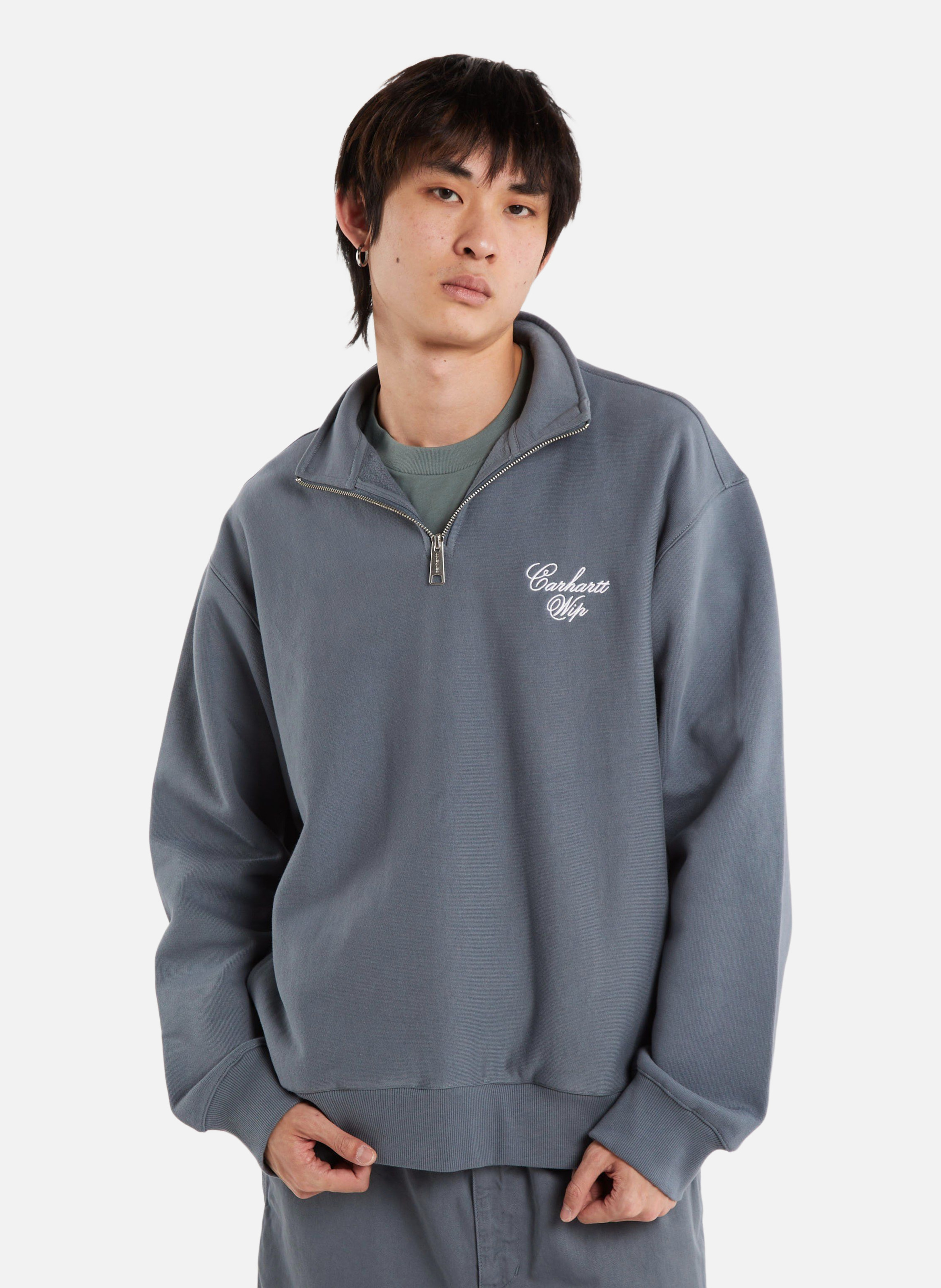 Sweat zippé longhand half zip sweat CARHARTT WIP Bleu