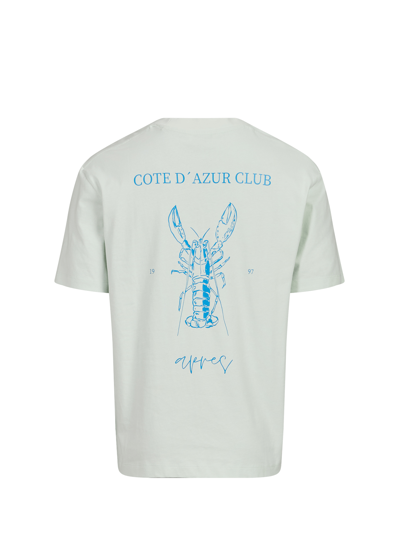 Solid color t-shirt with printed back in cotton MINIMUM Green