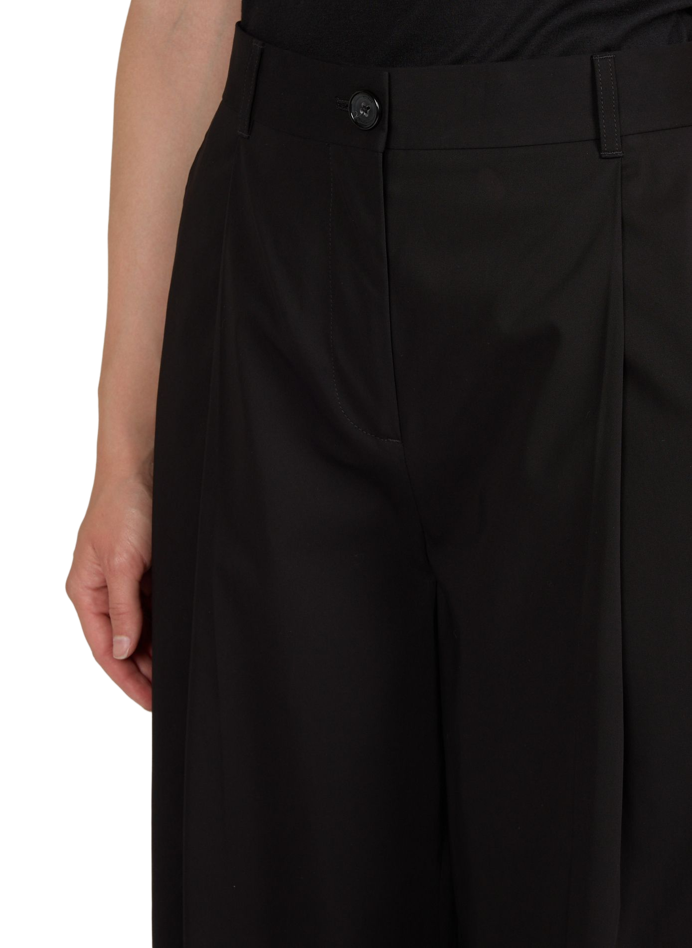 Pantalon droit en coton | Noir TOTEME Femme