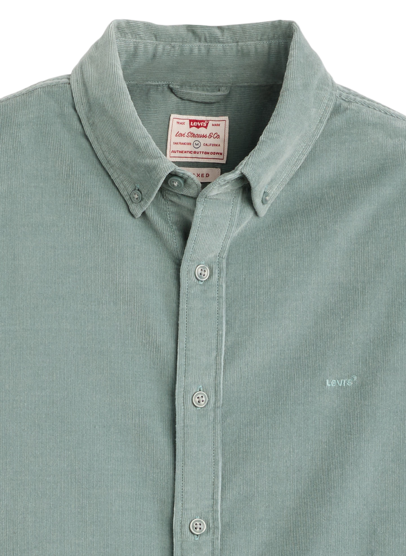Straight shirt with American collar in cotton LEVI'S Green