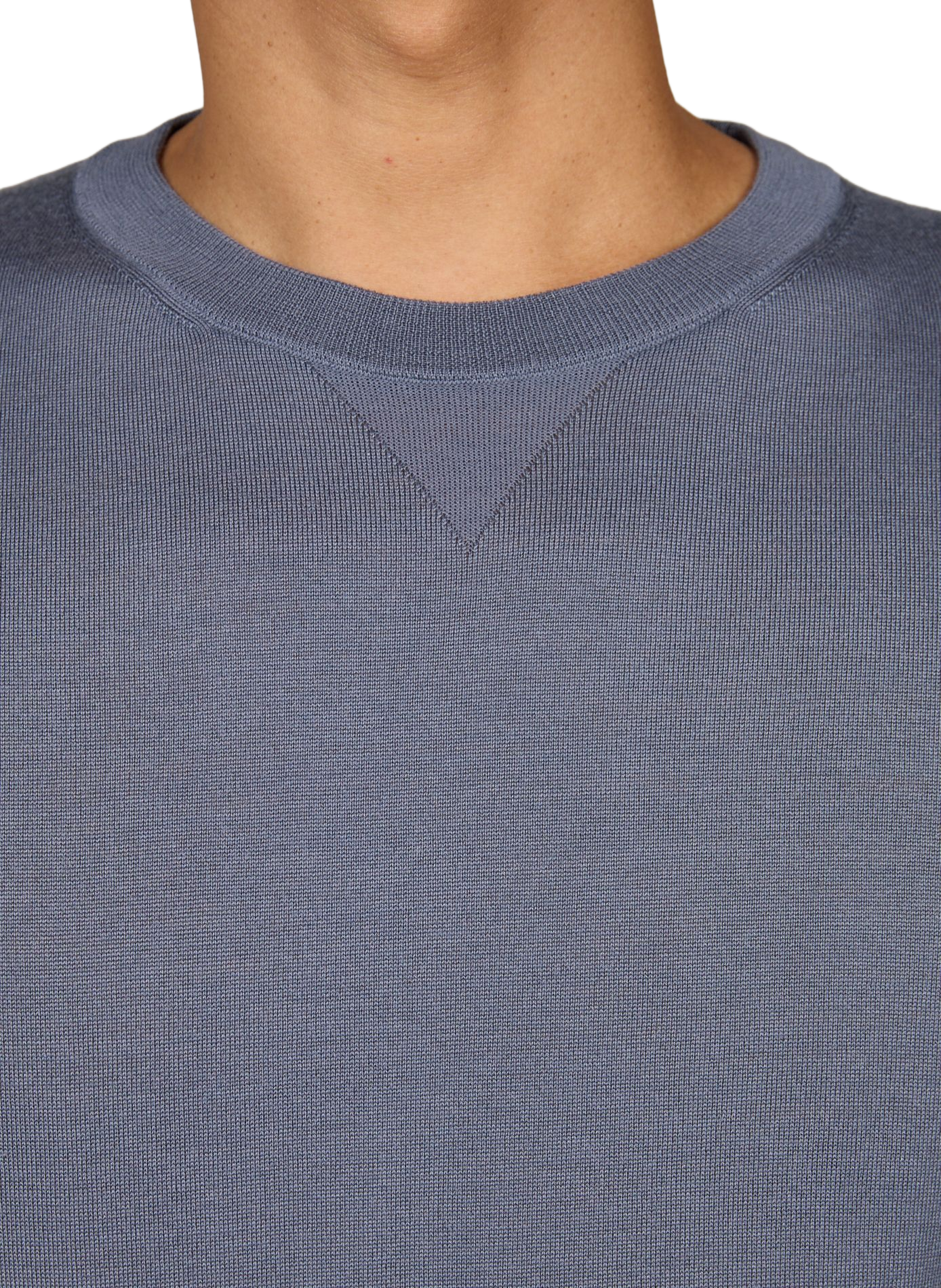 Wool and silk solid color sweater HERNO Blue